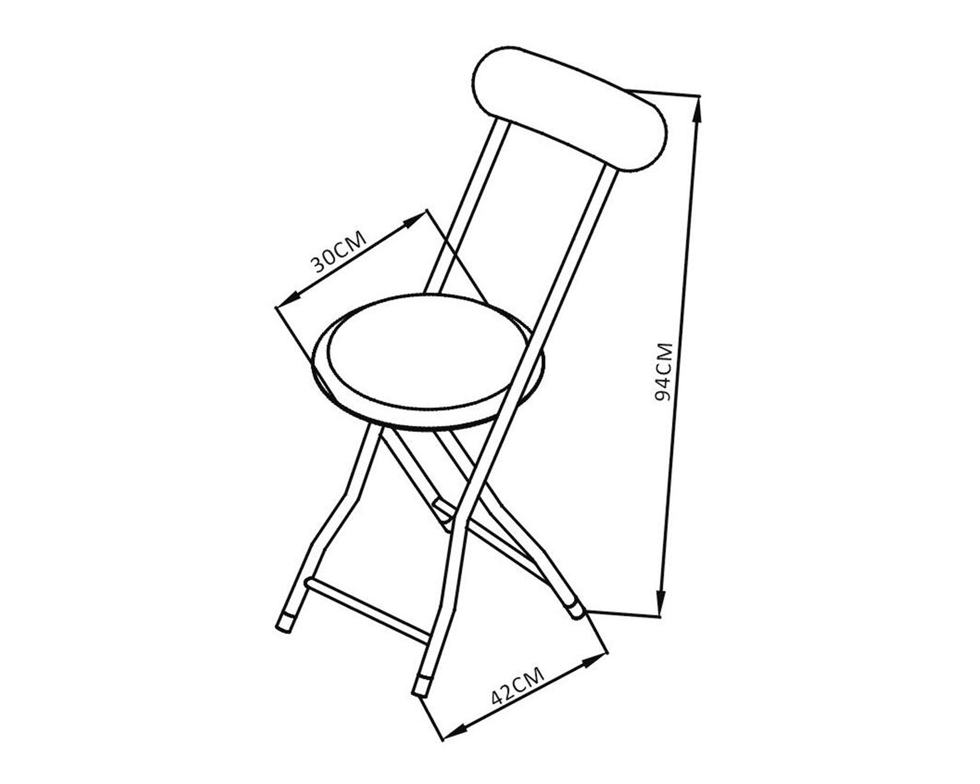Silla bar plegable negro M+Design-4