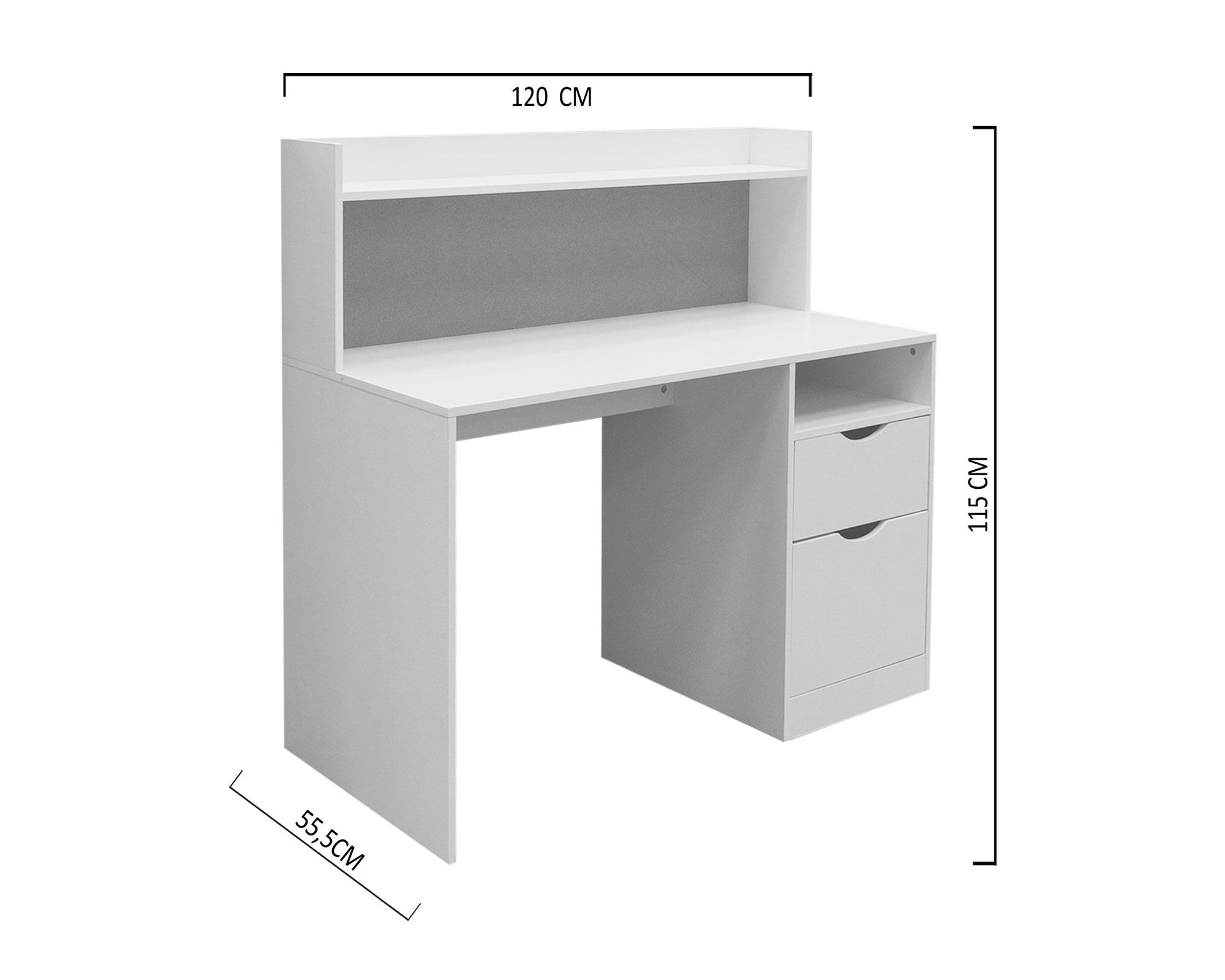Centro trabajo 2 cajones blanco corcho M+Design-6
