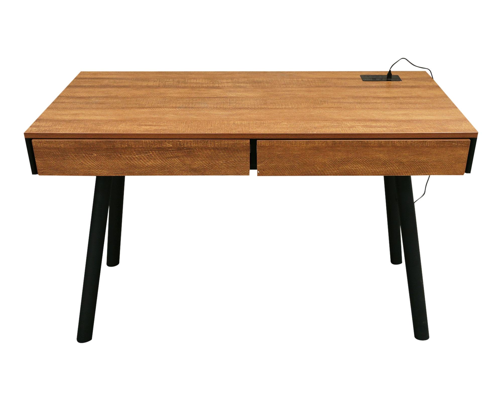 Escritorio 2 cajones con parlantes natural M+Design-0