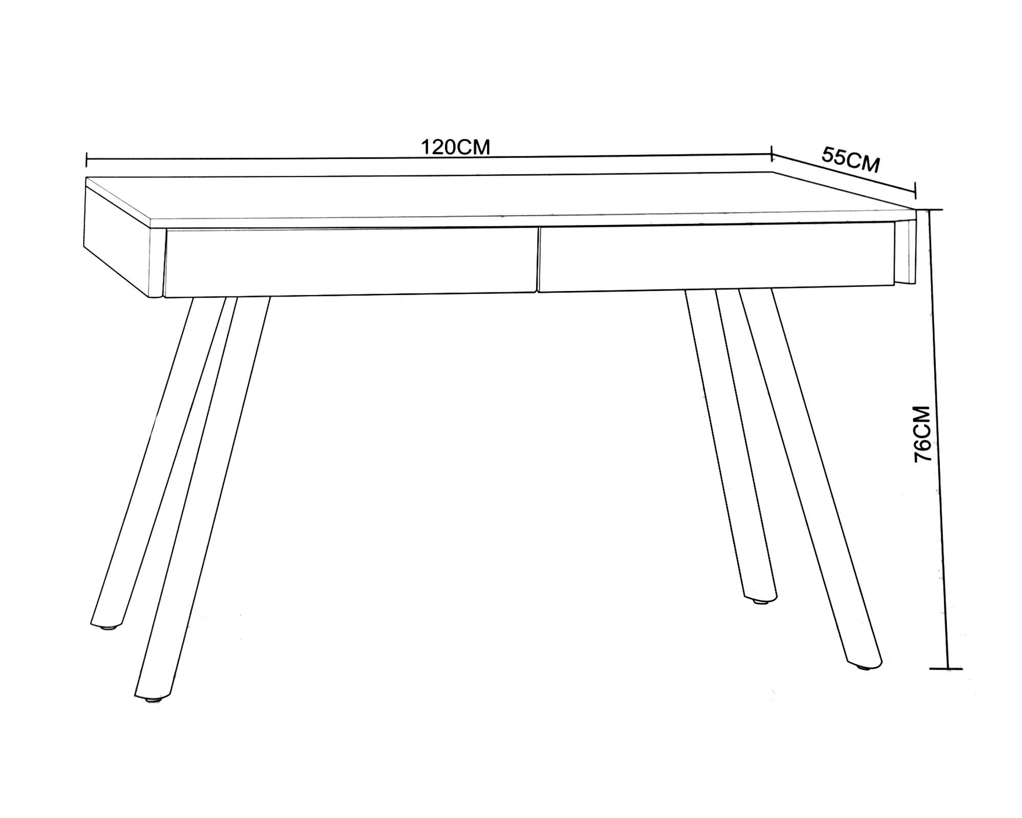 Escritorio 2 cajones con parlantes natural M+Design-7