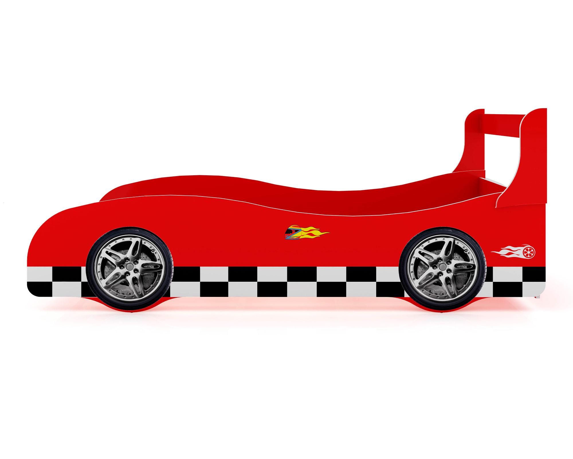 Cama infantil 1 plaza auto rally rojo M+Design-3