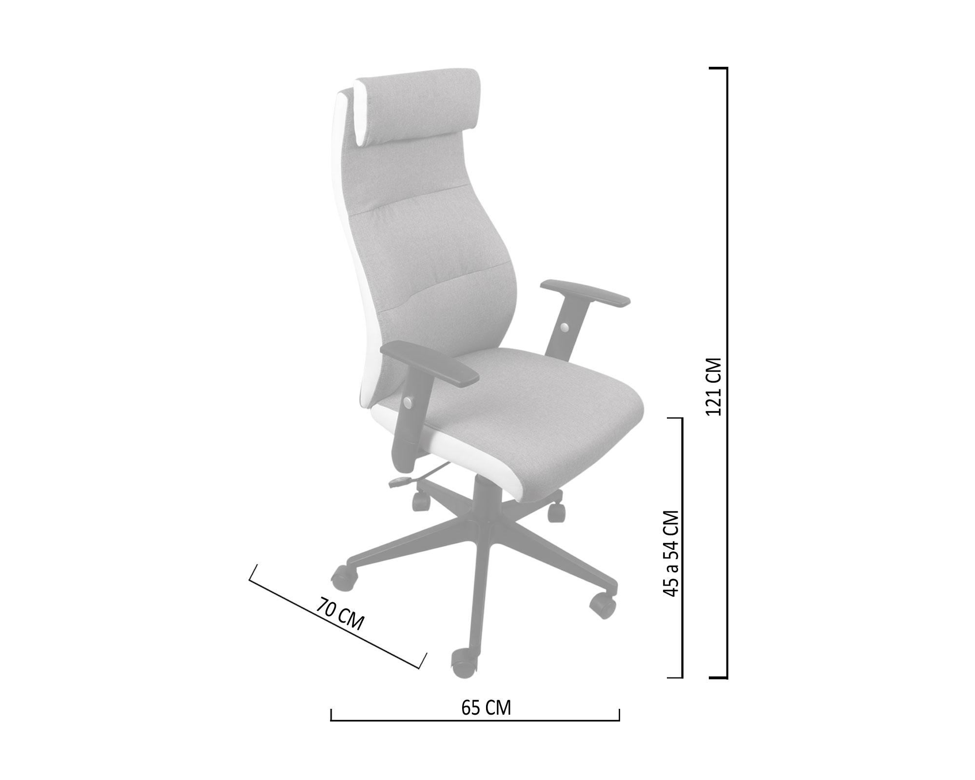 Silla de escritorio ejecutiva gris M+Design-3