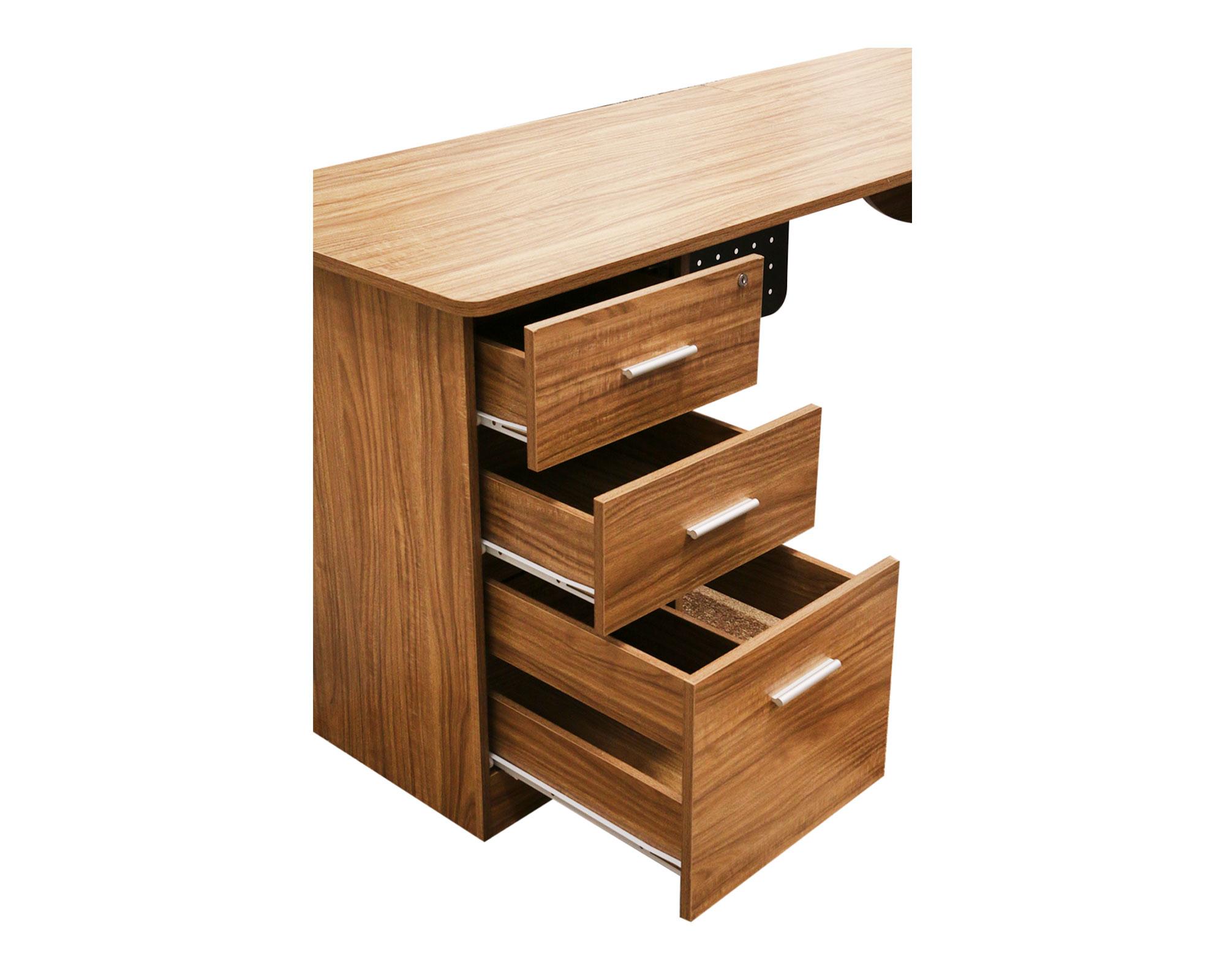 Escritorio esquinero 3 cajones natural M+Design-4