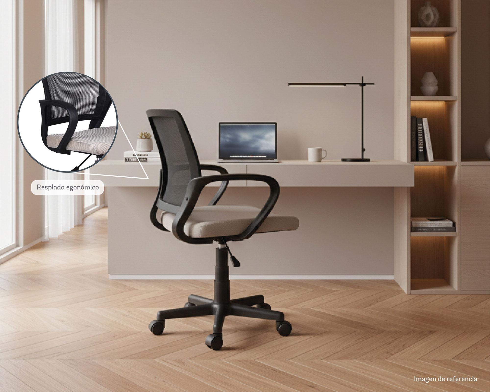 Silla de escritorio negro/gris M+Design-3