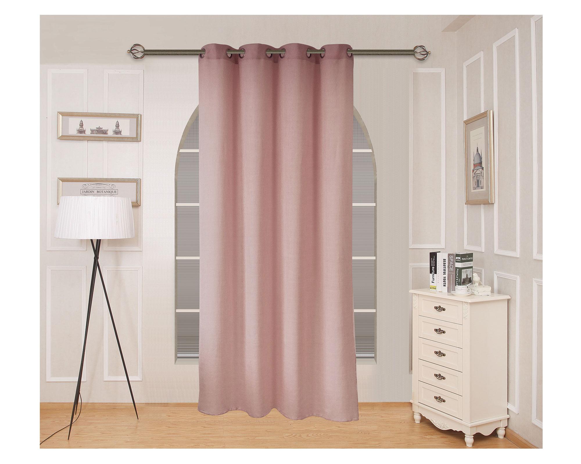 Cortina velo 140x230 cm rosado Cotidiana-0