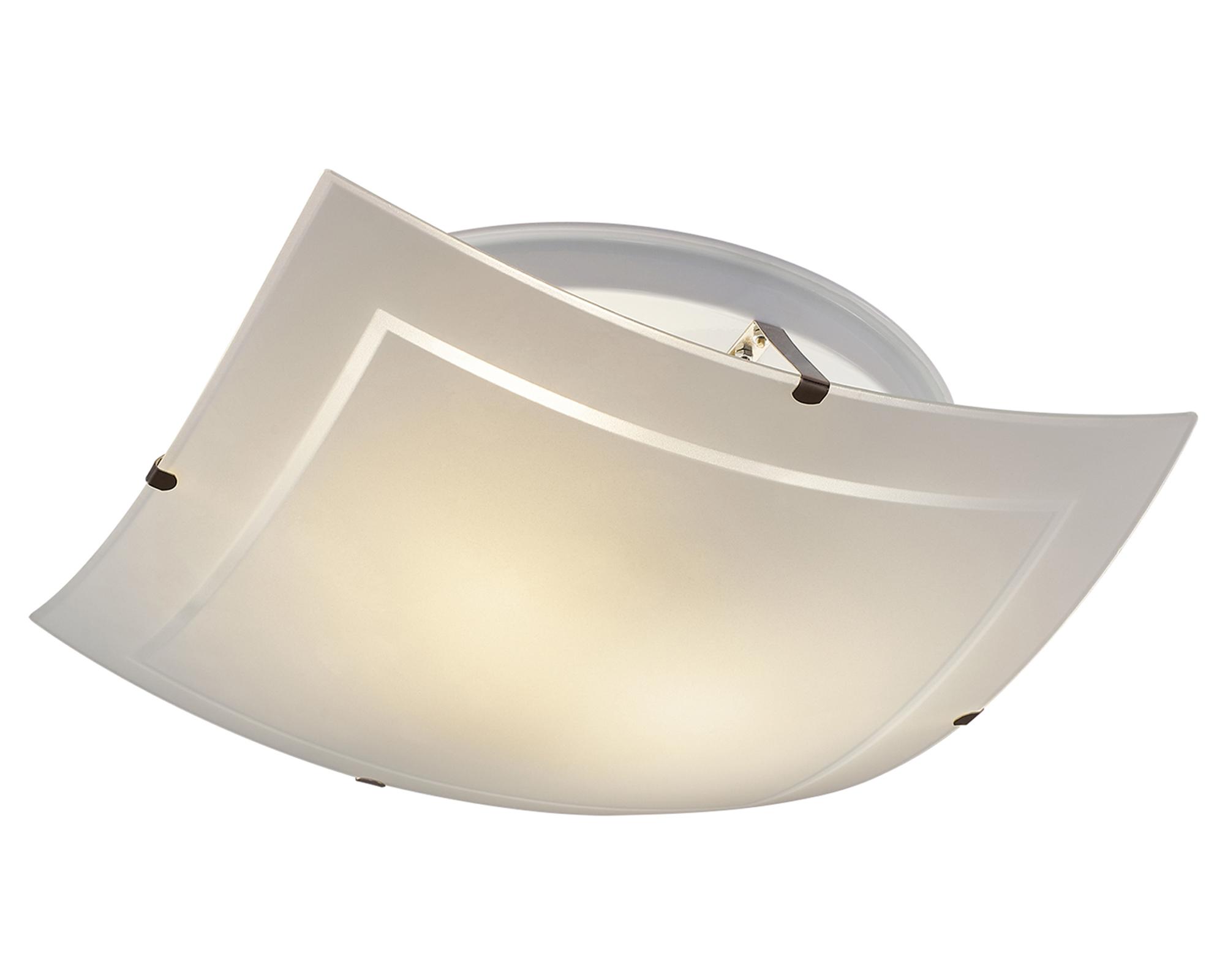 Plafón 2L E27 Cuadrado blanco Abitare-1