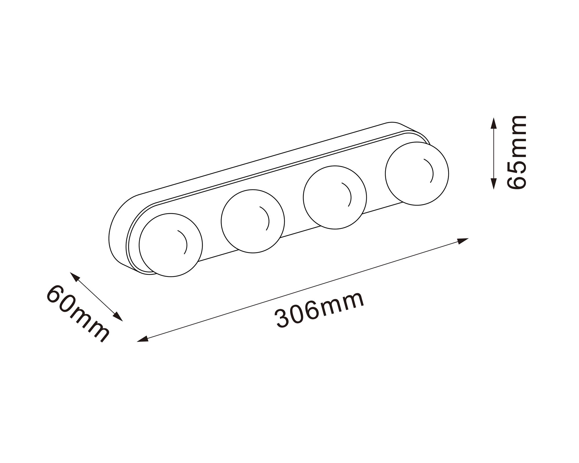 Aplique LED 4L Cardeto blanco/cromo Abitare-3