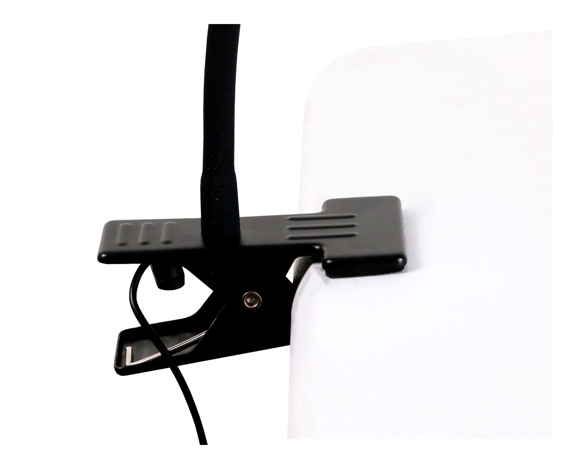 Lámpara escritorio LED clip Spot negro Abitare-2