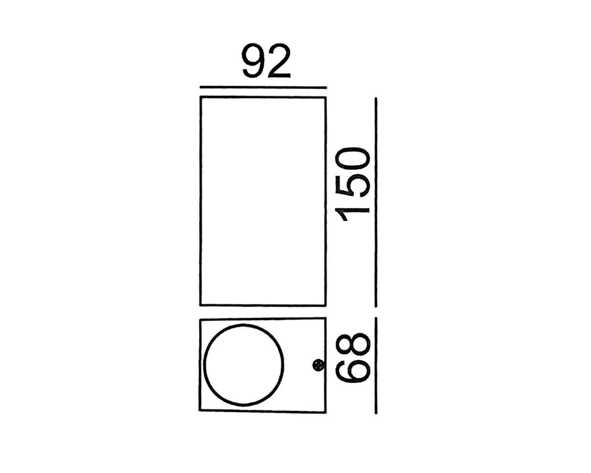 Aplique 2L GU10 negro-3