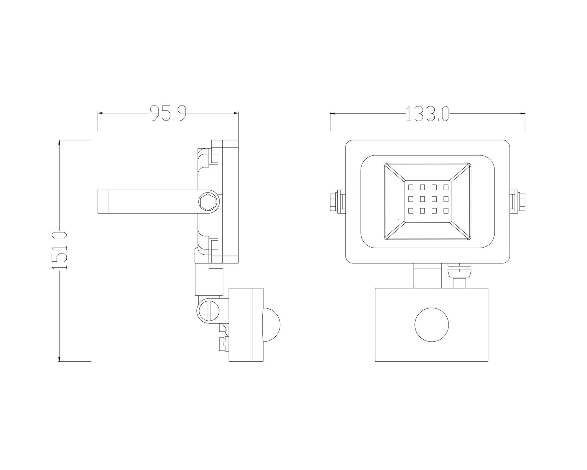 Reflector 10W con sensor luz fría Abitare-6