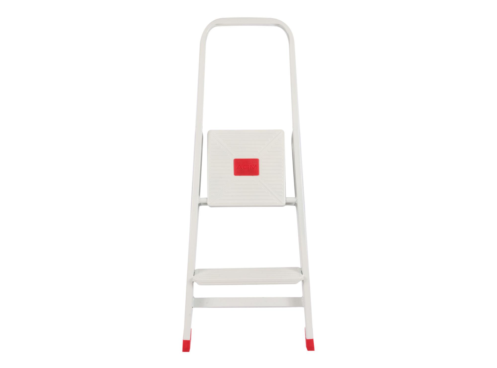 Escalera alto 97 cm 2 peldaños blanco AGM-2