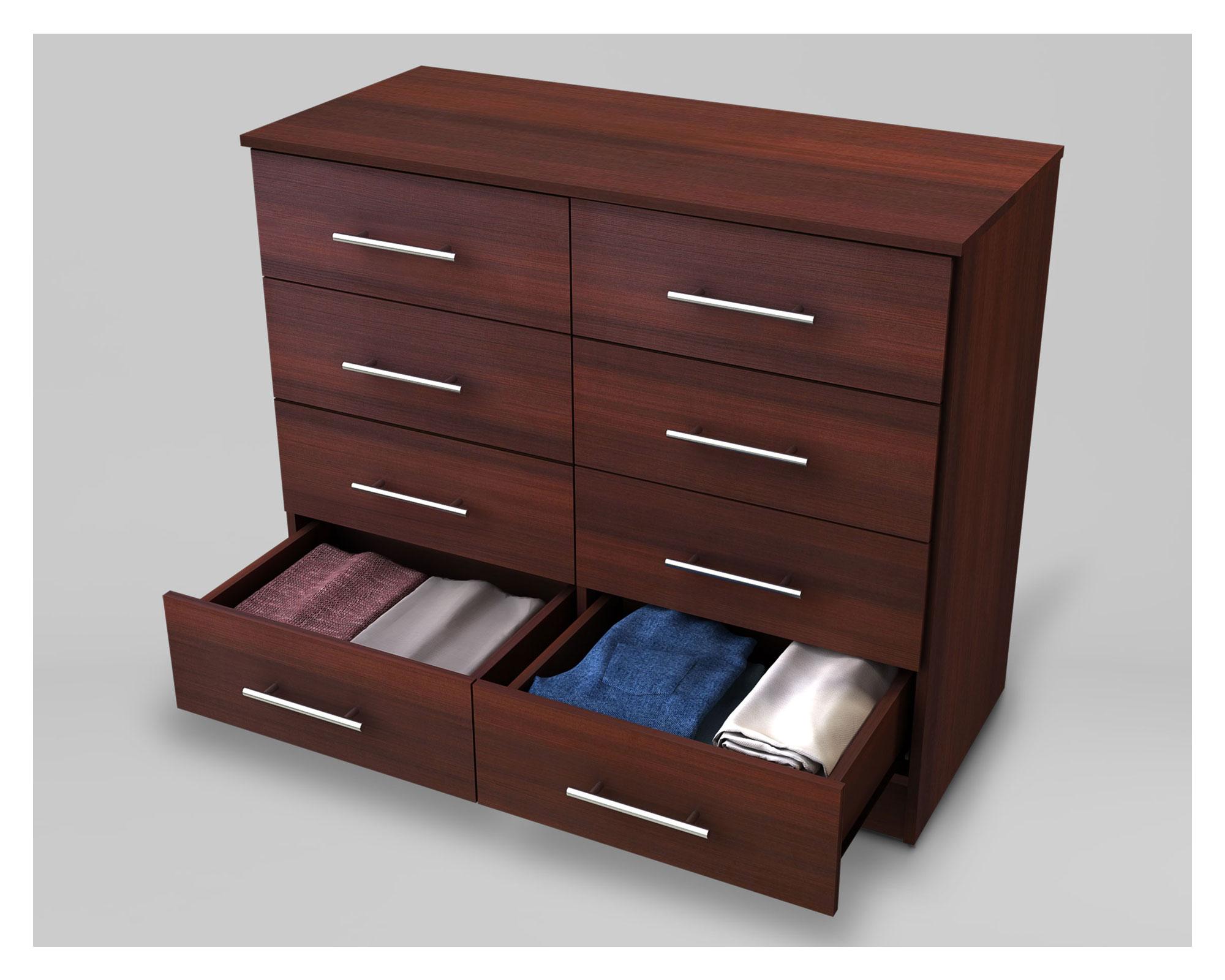 Cómoda 8 cajones Pólux wengue Cic-2