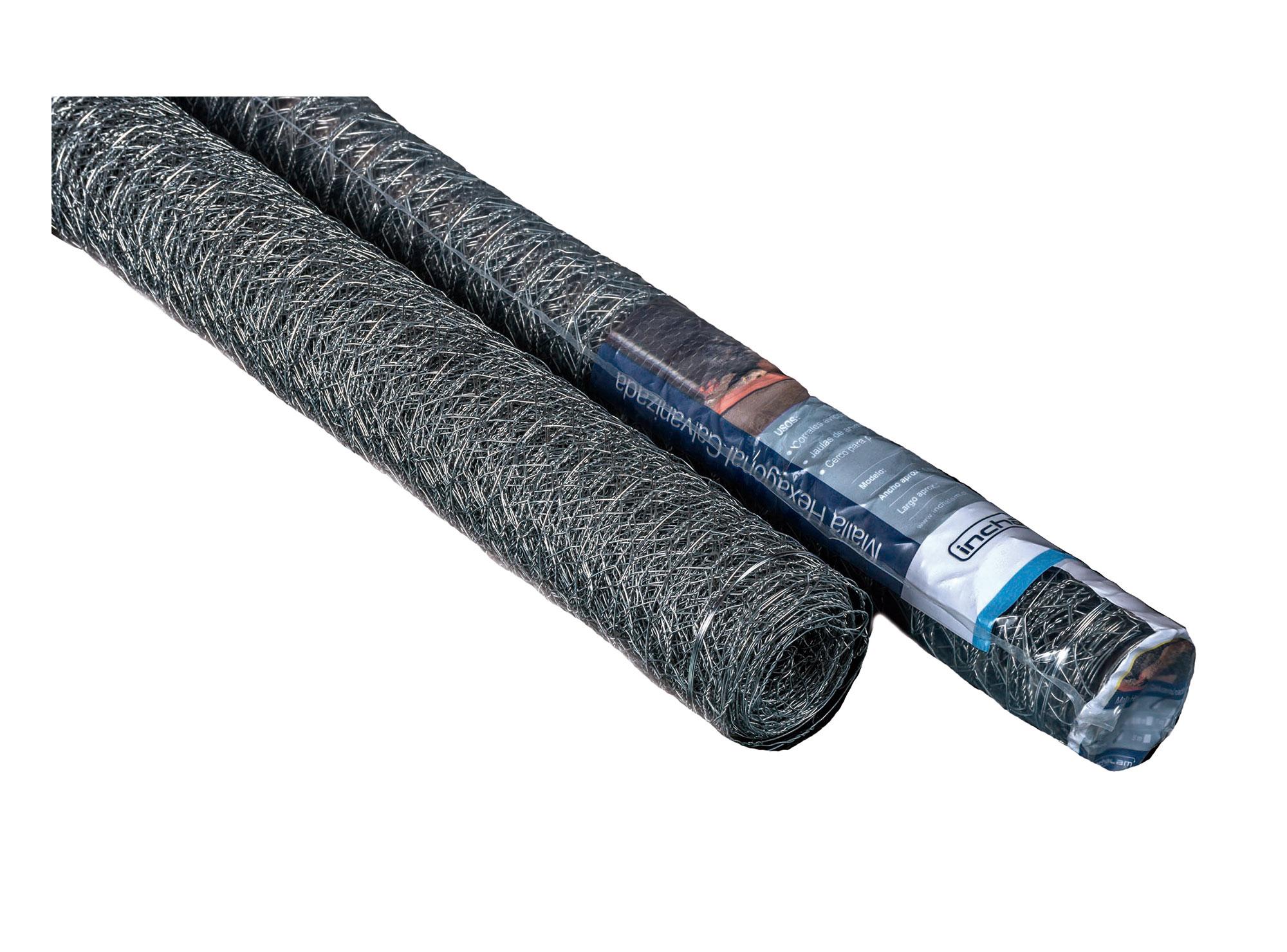 Malla hexagonal 60 cm 3 m 3/4'' galvanizado Inchalam-0