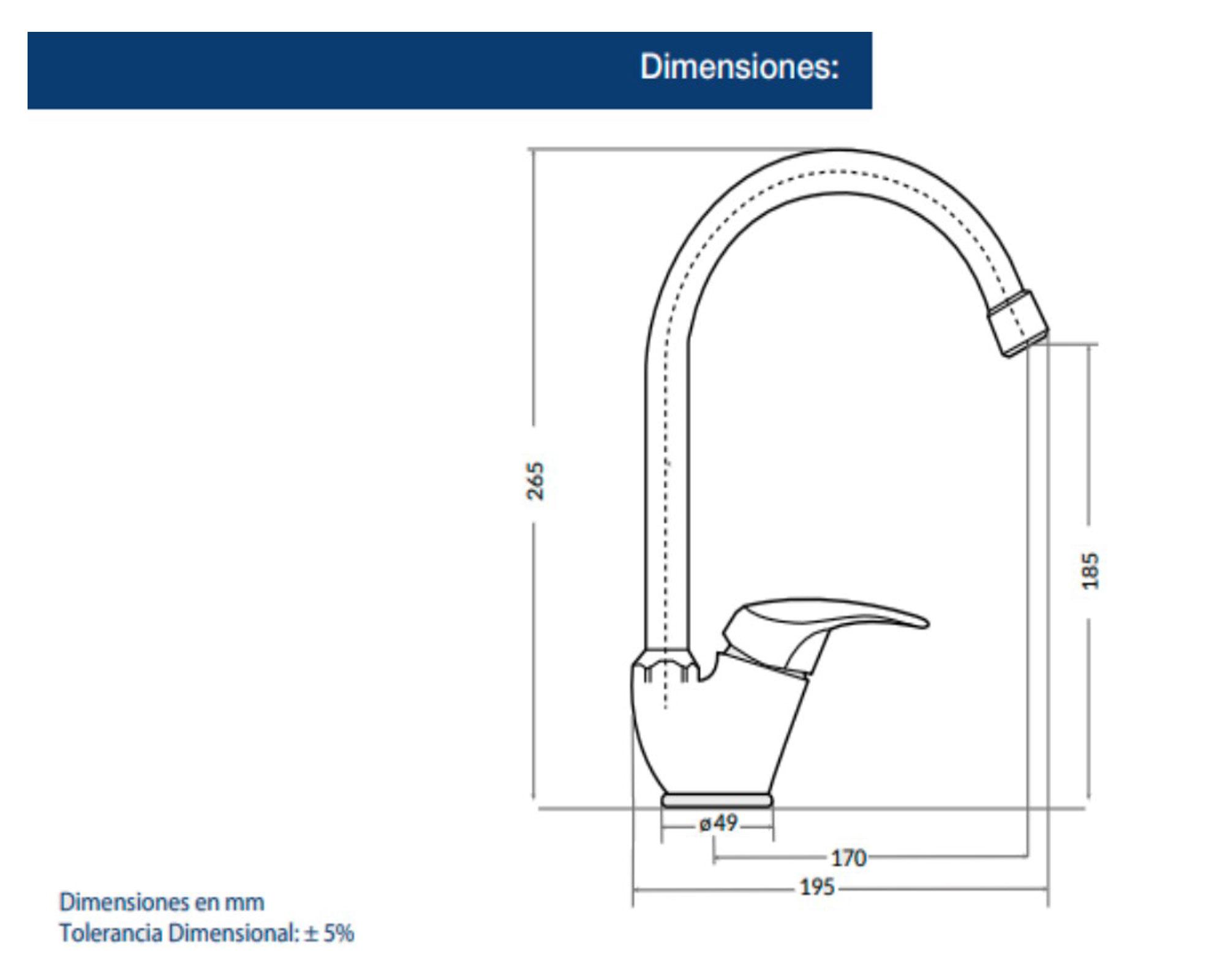 Monomando lavaplatos Pronto cromado Fanaloza-1