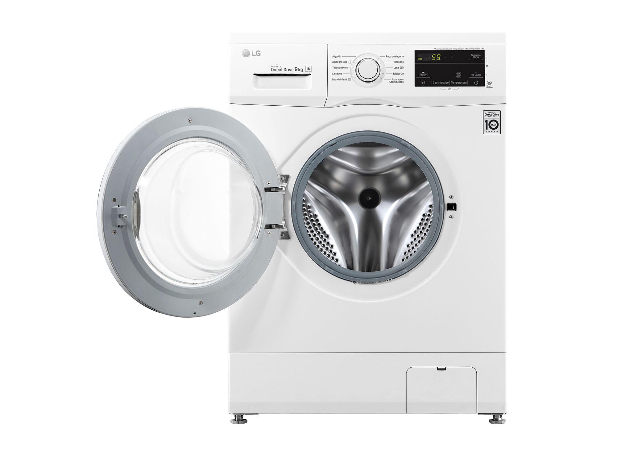 Lavadora carga frontal 9 kg WM9WE6 blanco LG-5