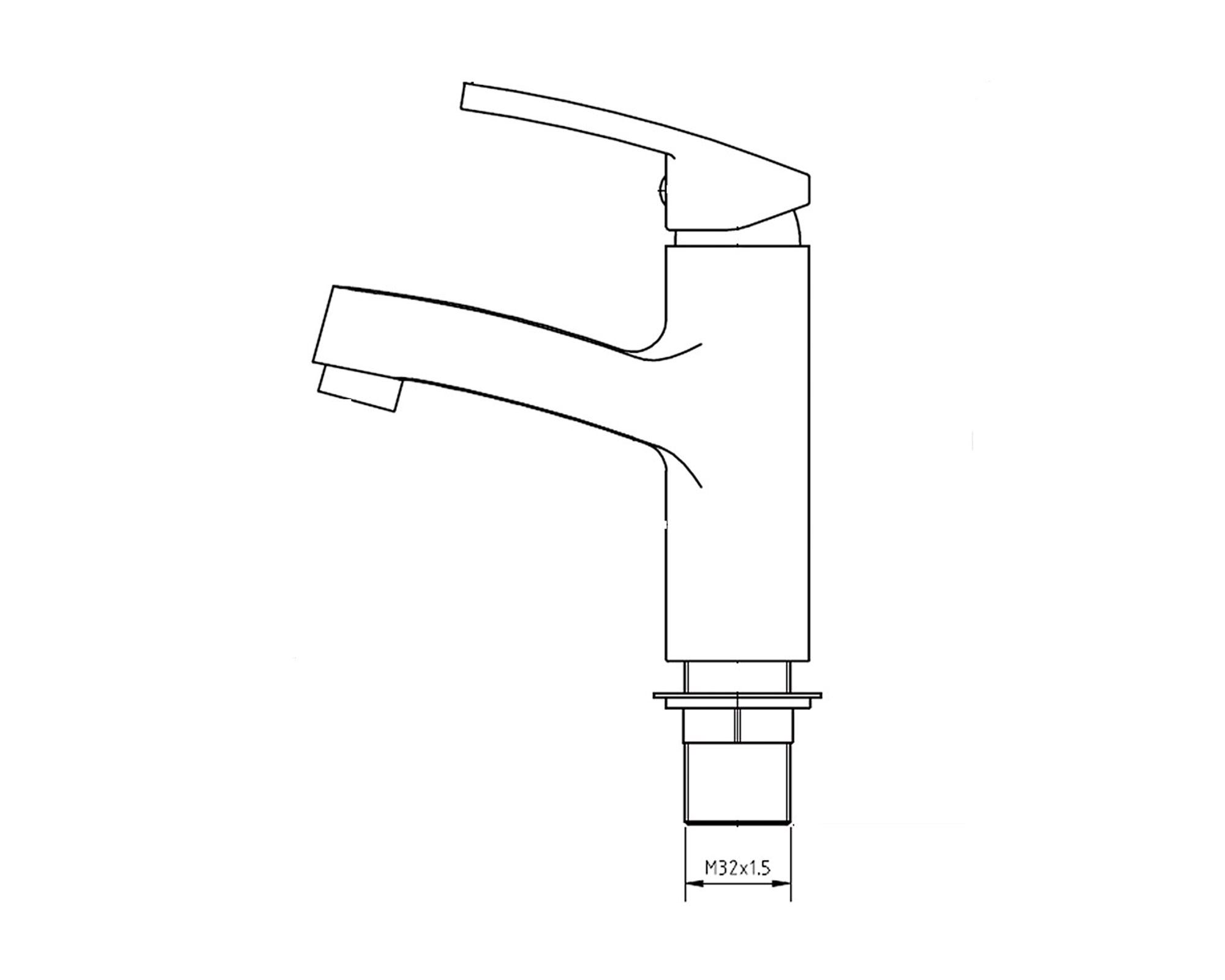 Monomando lavatorio Supra Stretto-4