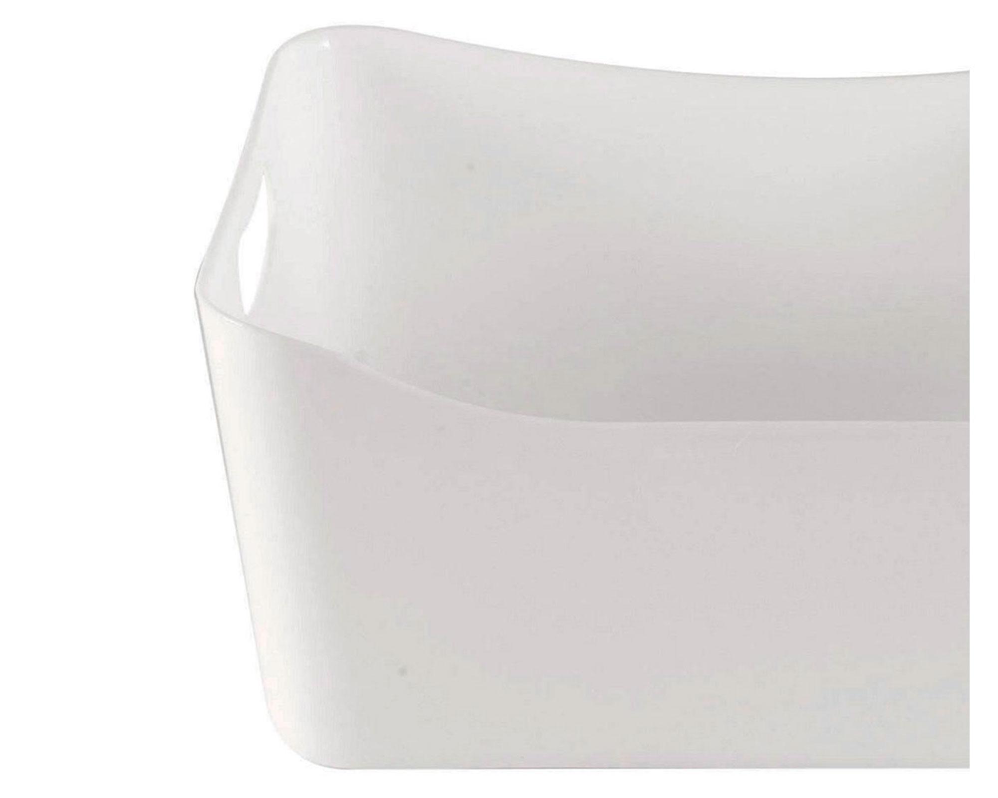 Caja organizadora con asas blanco acrílica 2.5 lt-2