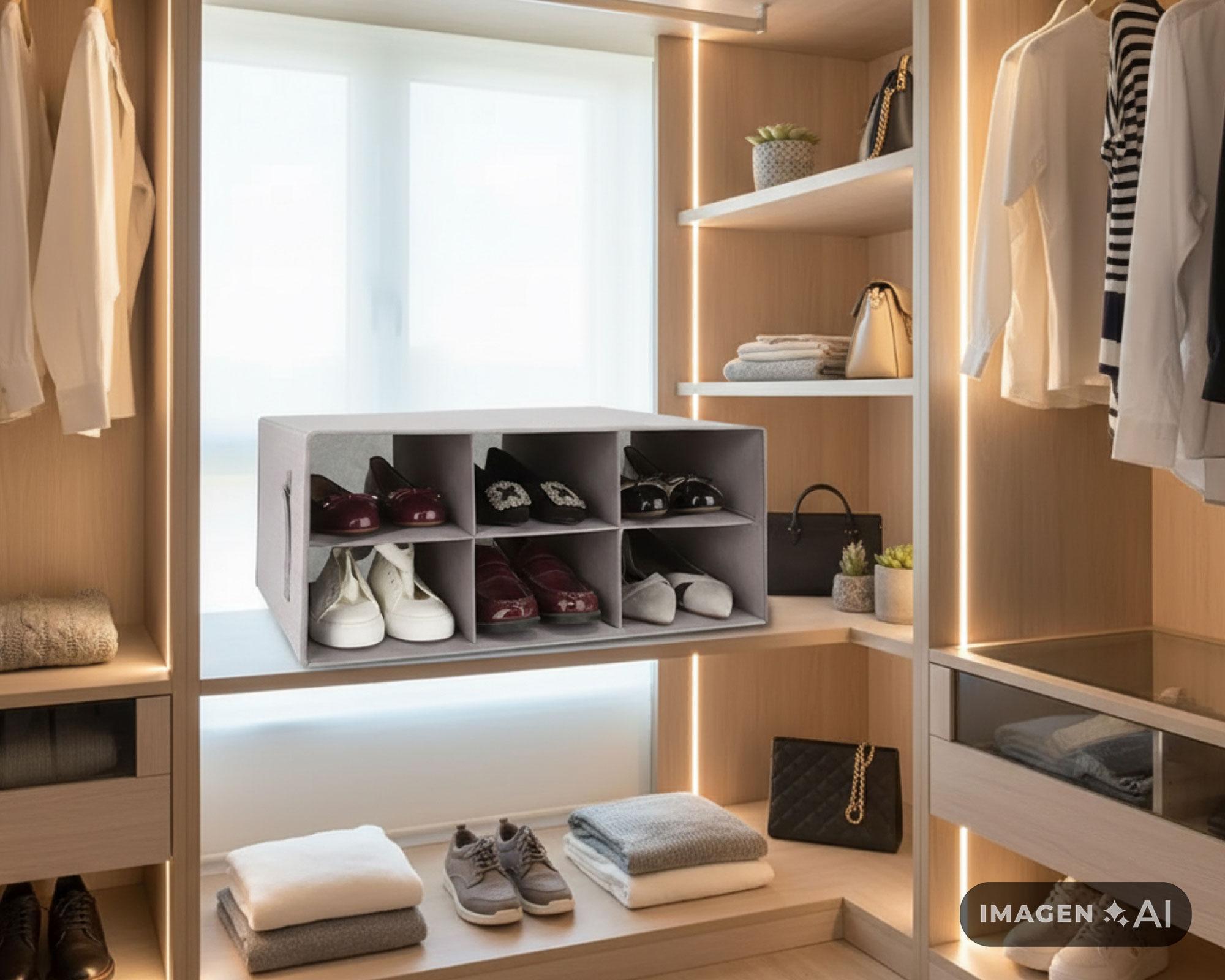 Caja organizadora zapatos 6 espacios Cotidiana-4