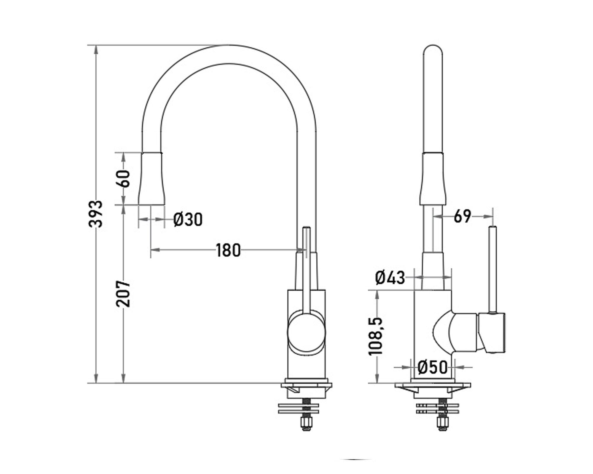Monomando lavaplatos Oreste black-3