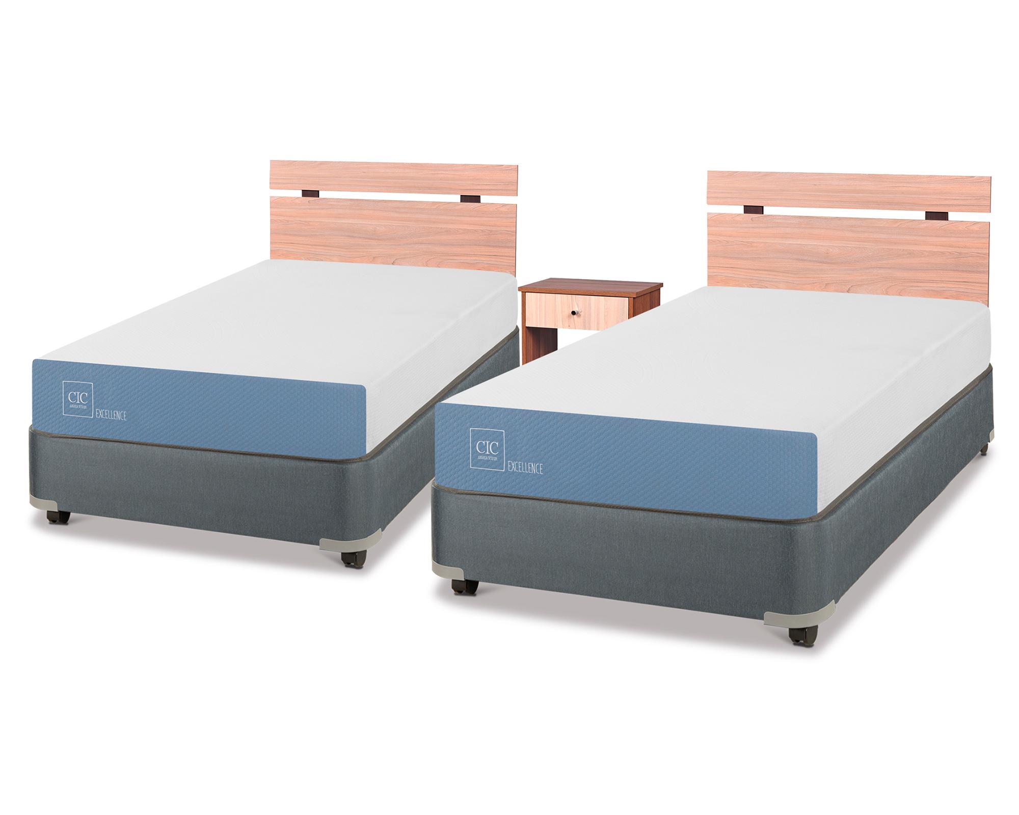 Dúplex box americano 1 plaza x 190 cm Excellence + set Olmo Cic-1