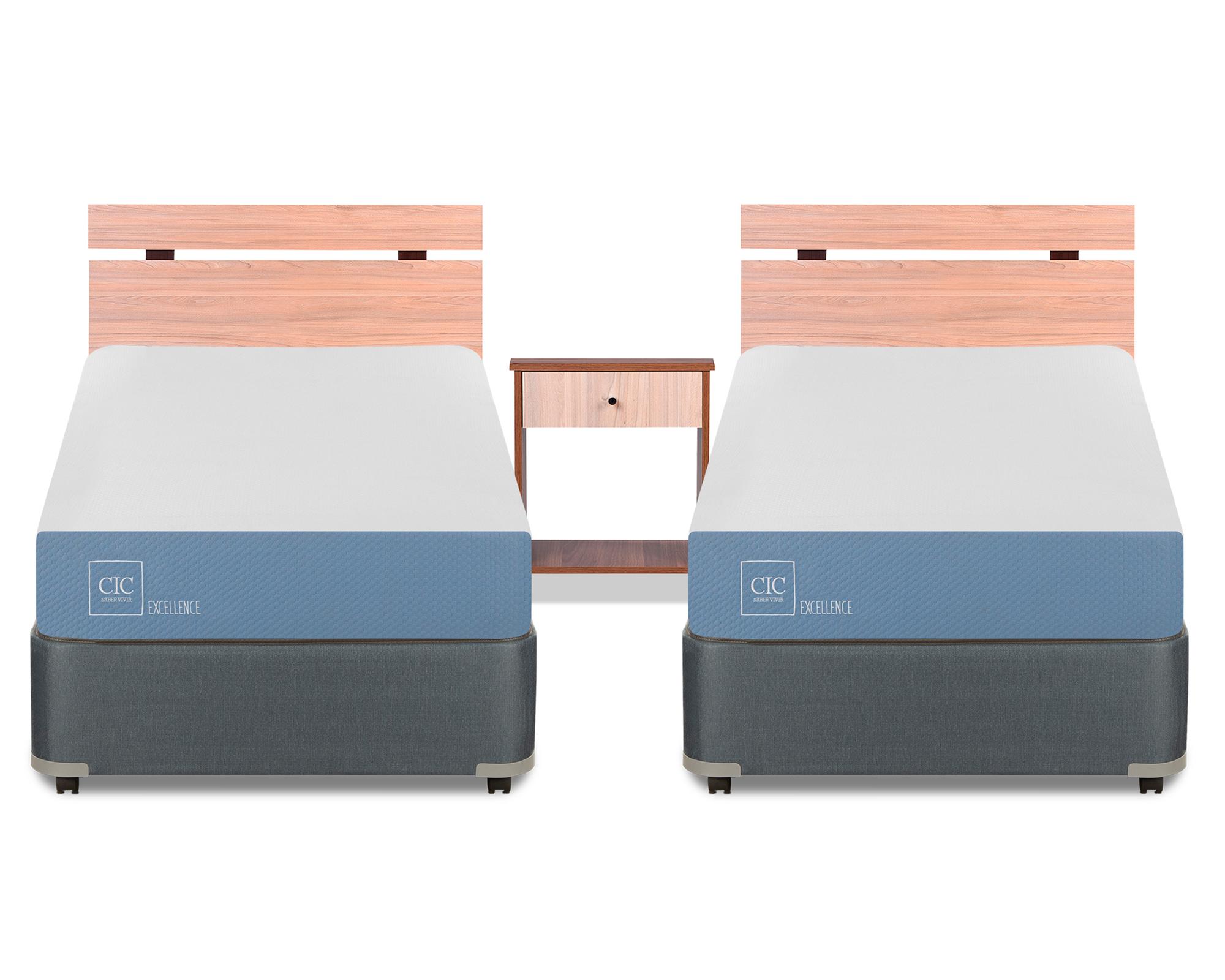 Dúplex box americano 1 plaza x 190 cm Excellence + set Olmo Cic-0