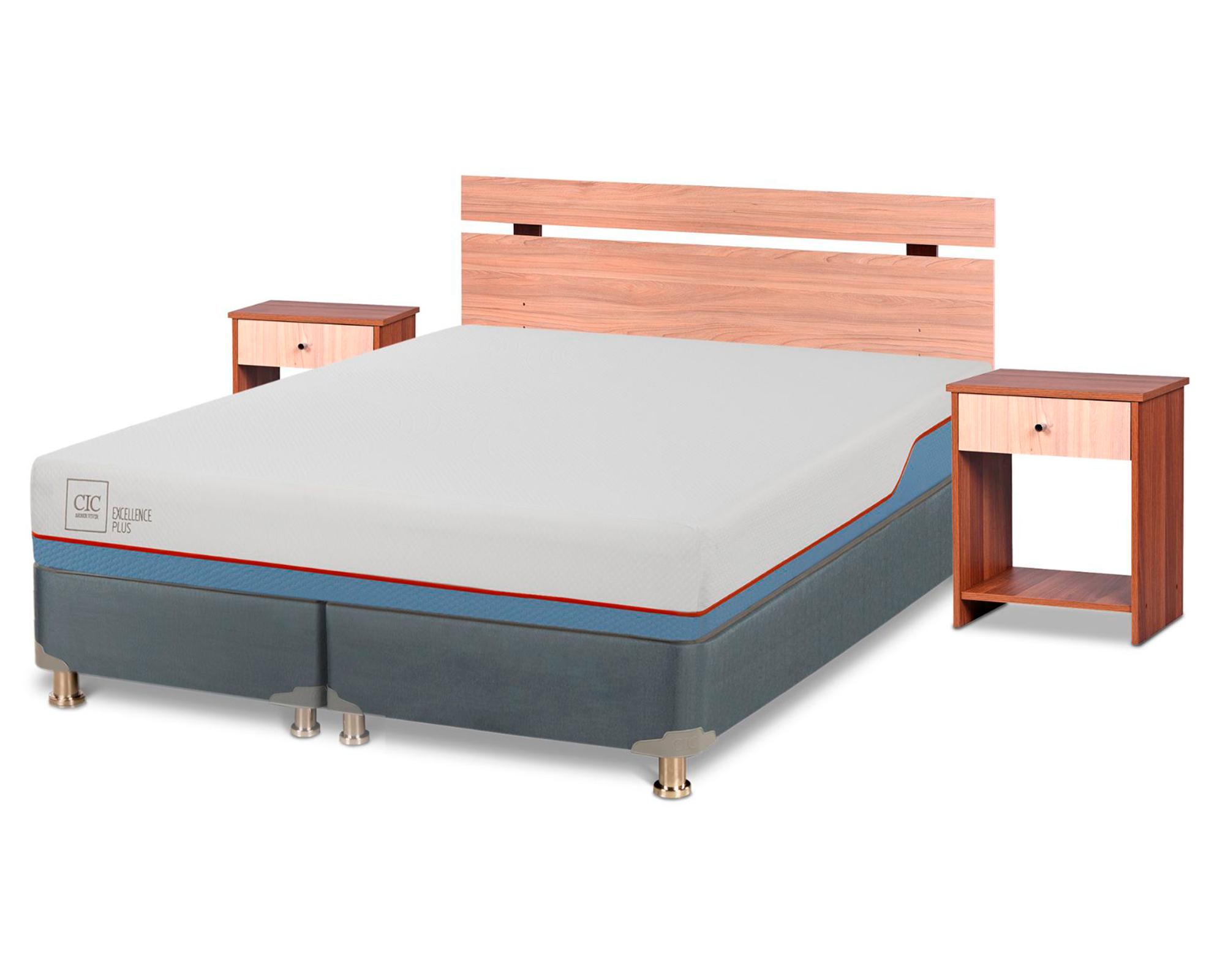 Cama americana Excellence Plus 2 plazas base dividida + set Olmo-1