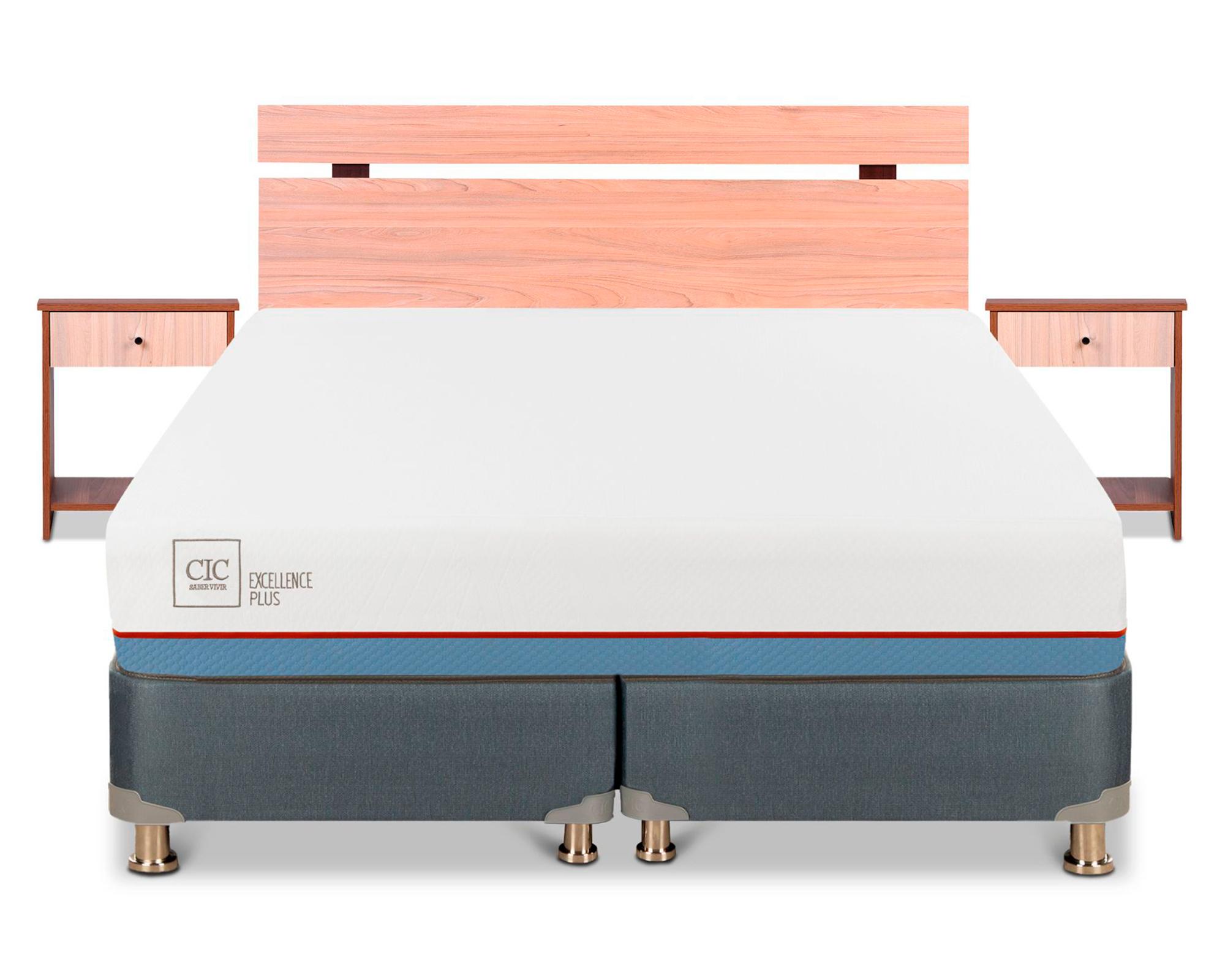 Cama americana Excellence Plus 2 plazas base dividida + set Olmo-0