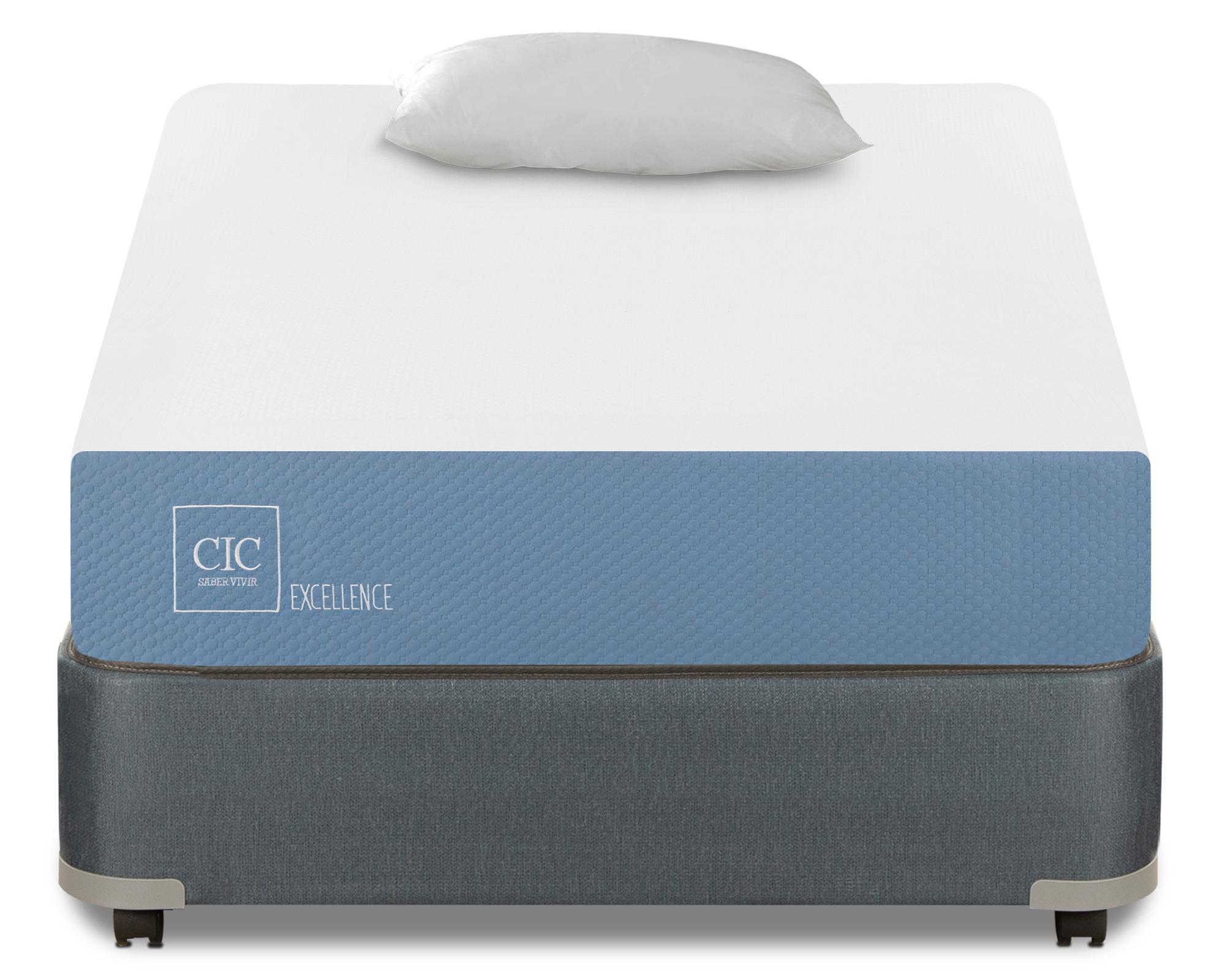 Box americano 1.5 plazas x 190 cm Excellence + almohada Cic-0