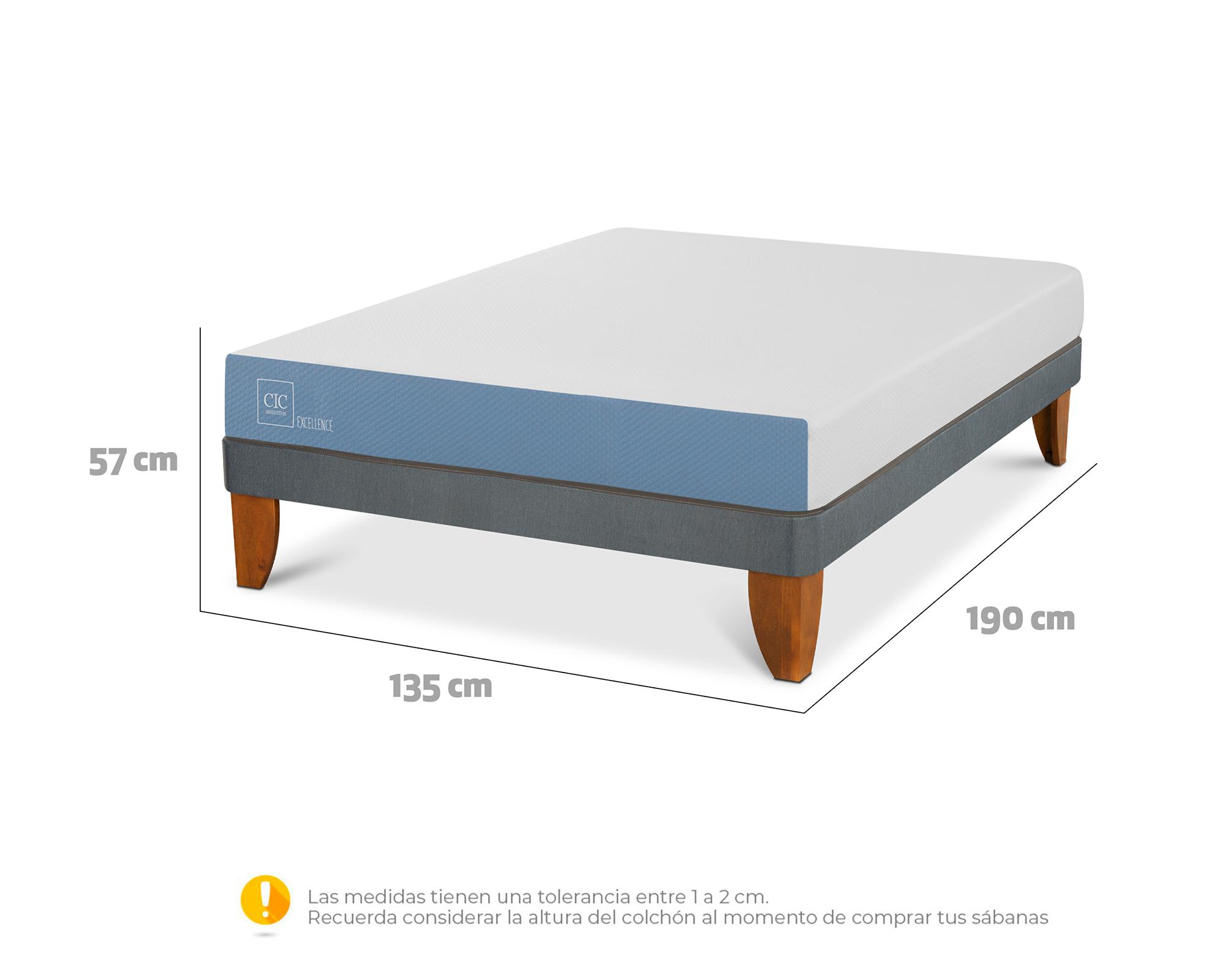 Cama europea full x 190 cm Excellence Cic-5
