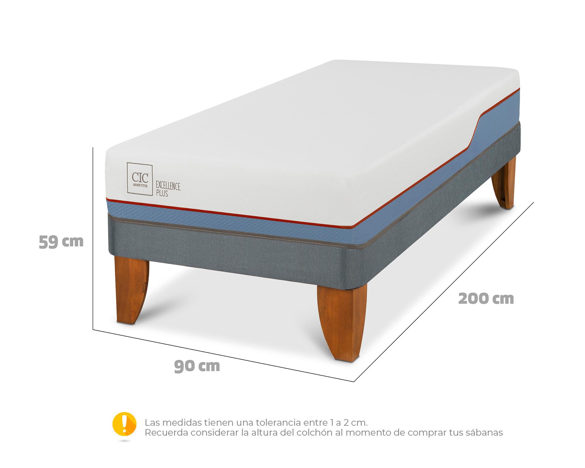 Cama europea 1 plaza Excellence plus Cic-5