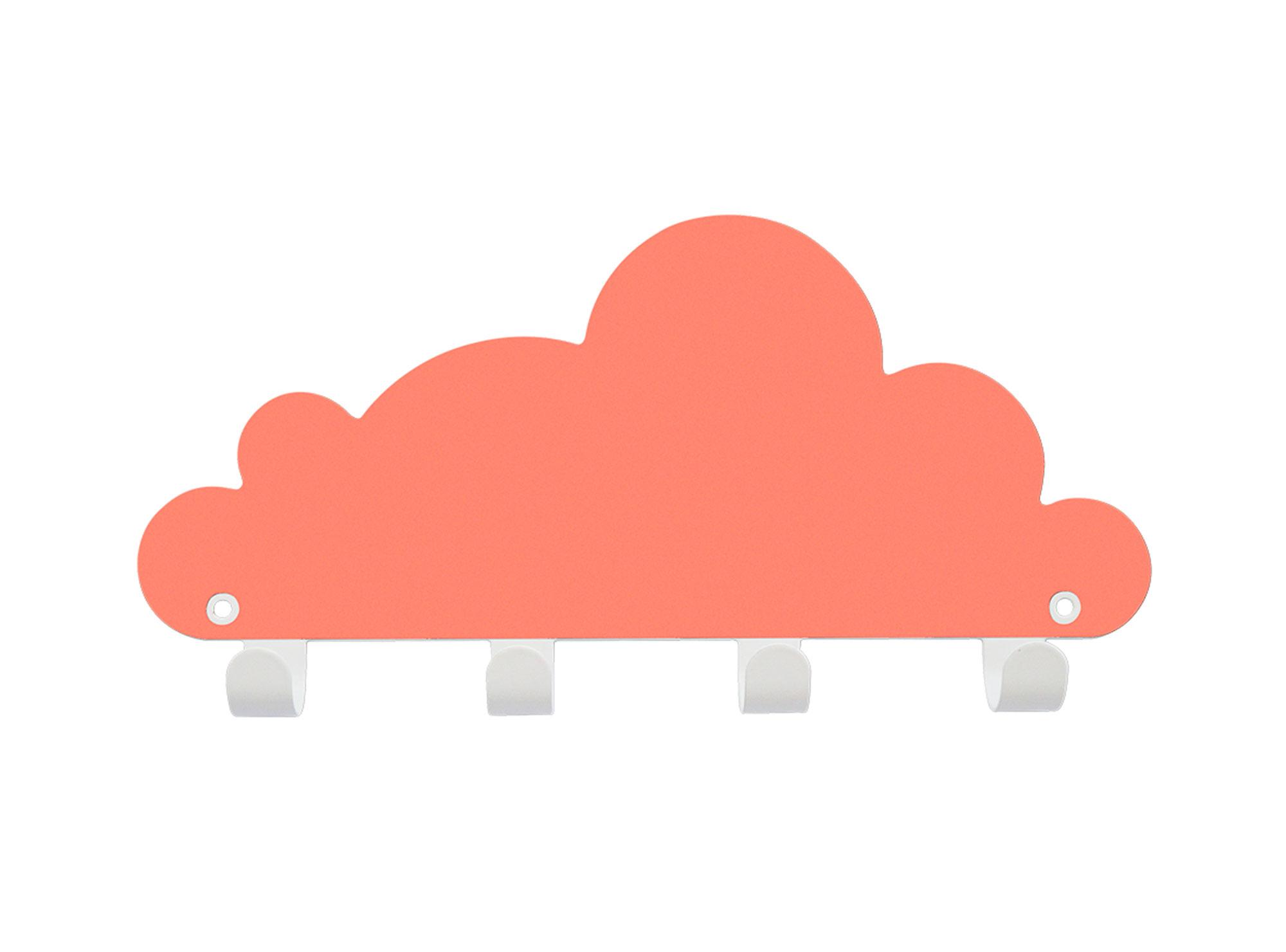 Perchero nube rosado 4 ganchos Ducasse-0