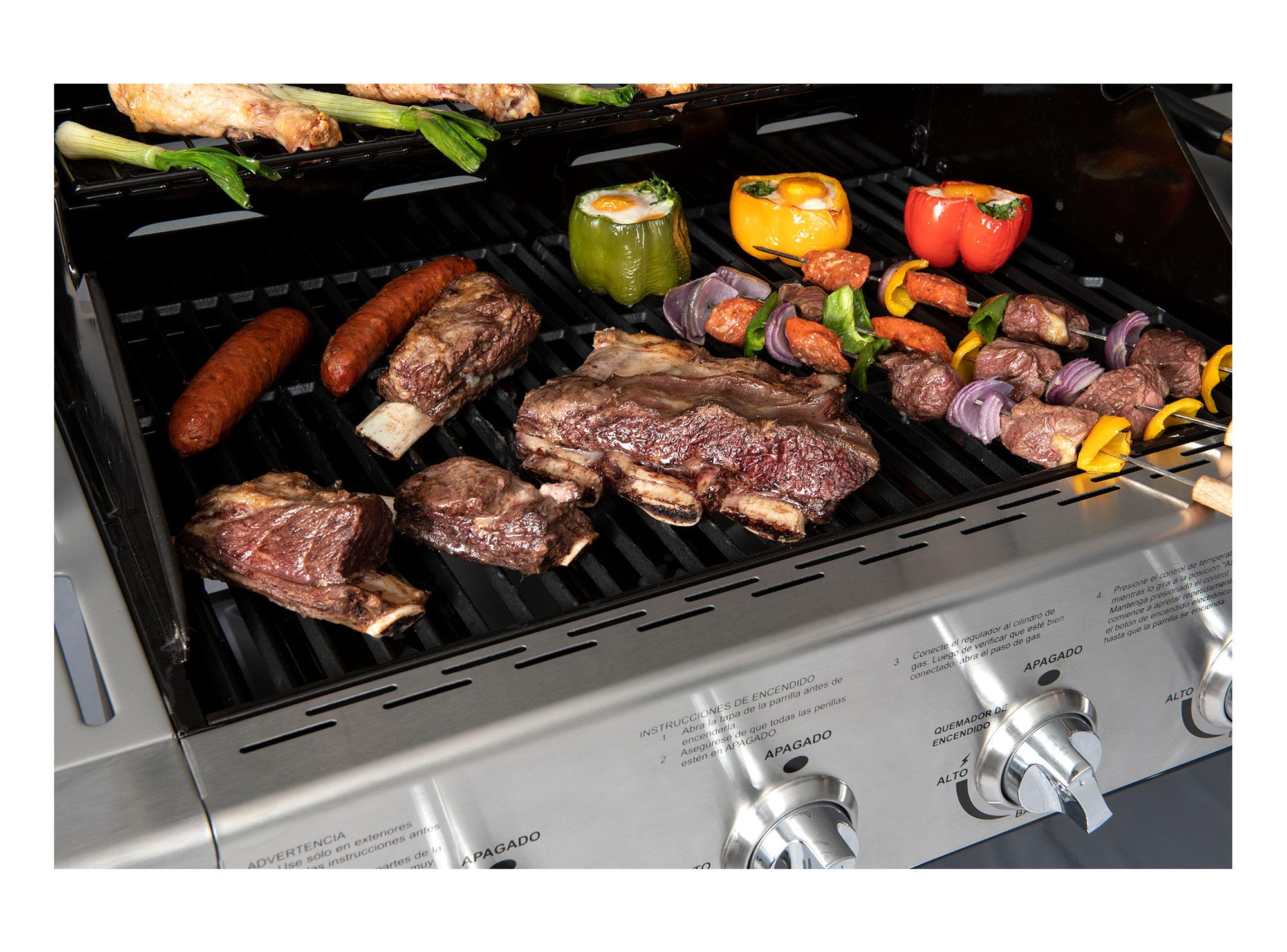 Parrilla a gas 4 quemadores + lateral infrarrojo Texas BBQ Grill-8