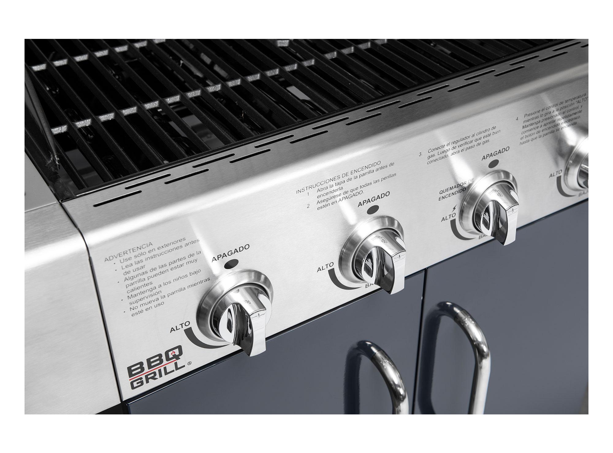Parrilla a gas 4 quemadores + lateral infrarrojo Texas BBQ Grill-5