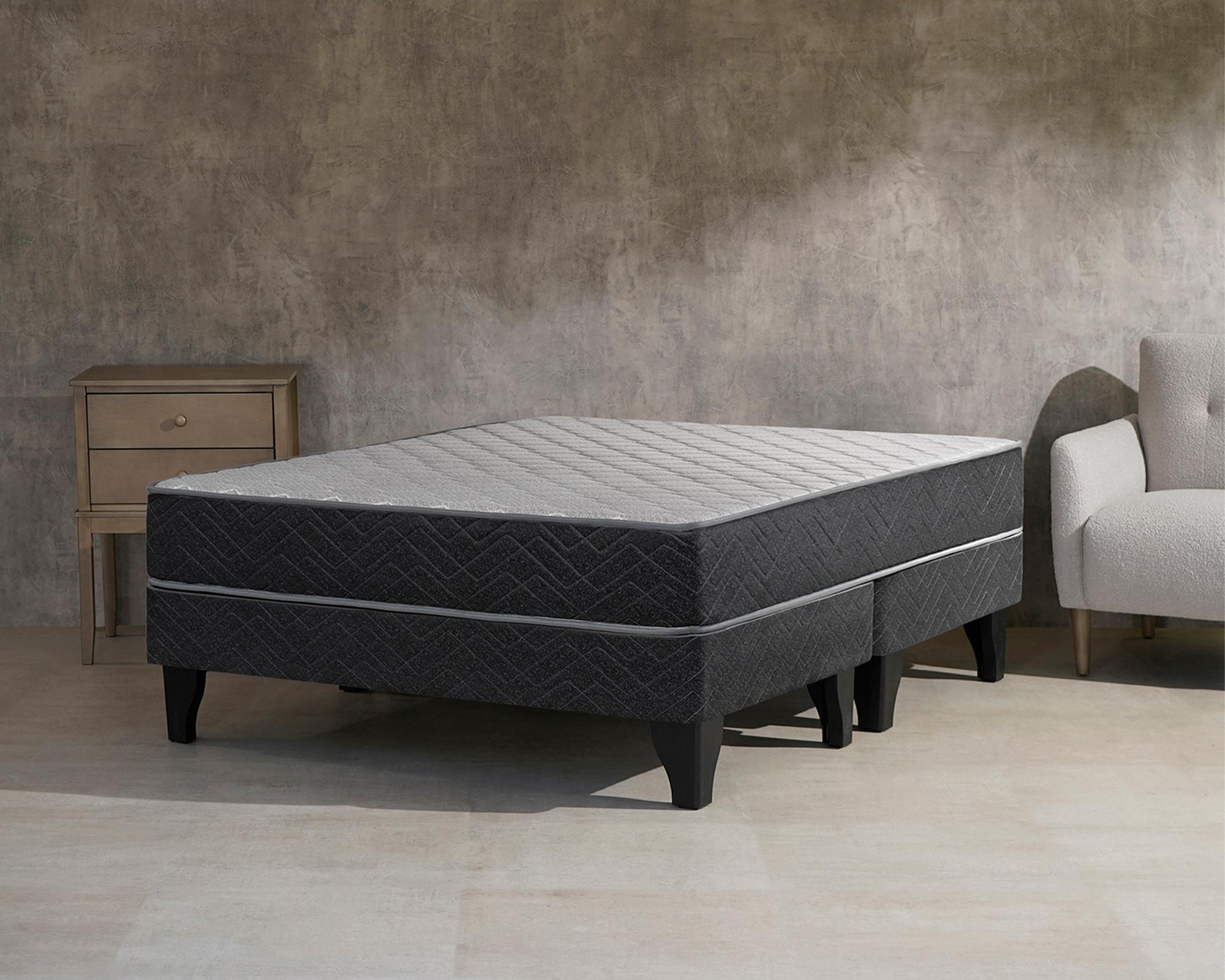 Cama europea 2 plazas x 190 cm Apolo black base dividida Celta-4