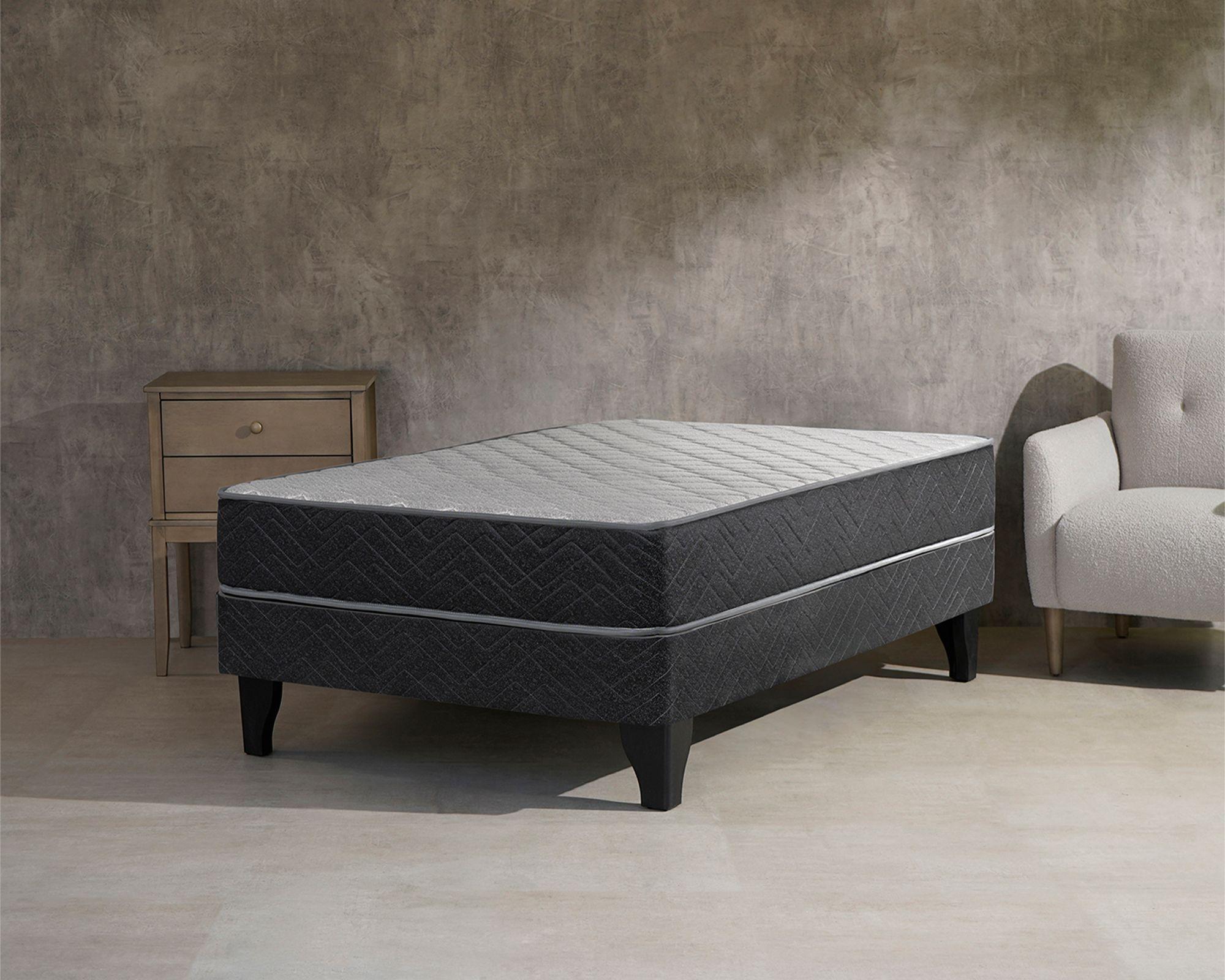 Cama europea full x 190 cm Apolo black + set Asturias Celta-4