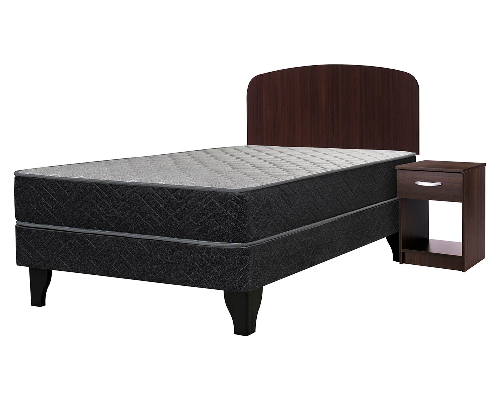 Cama europea full x 190 cm Apolo black + set Asturias Celta-0