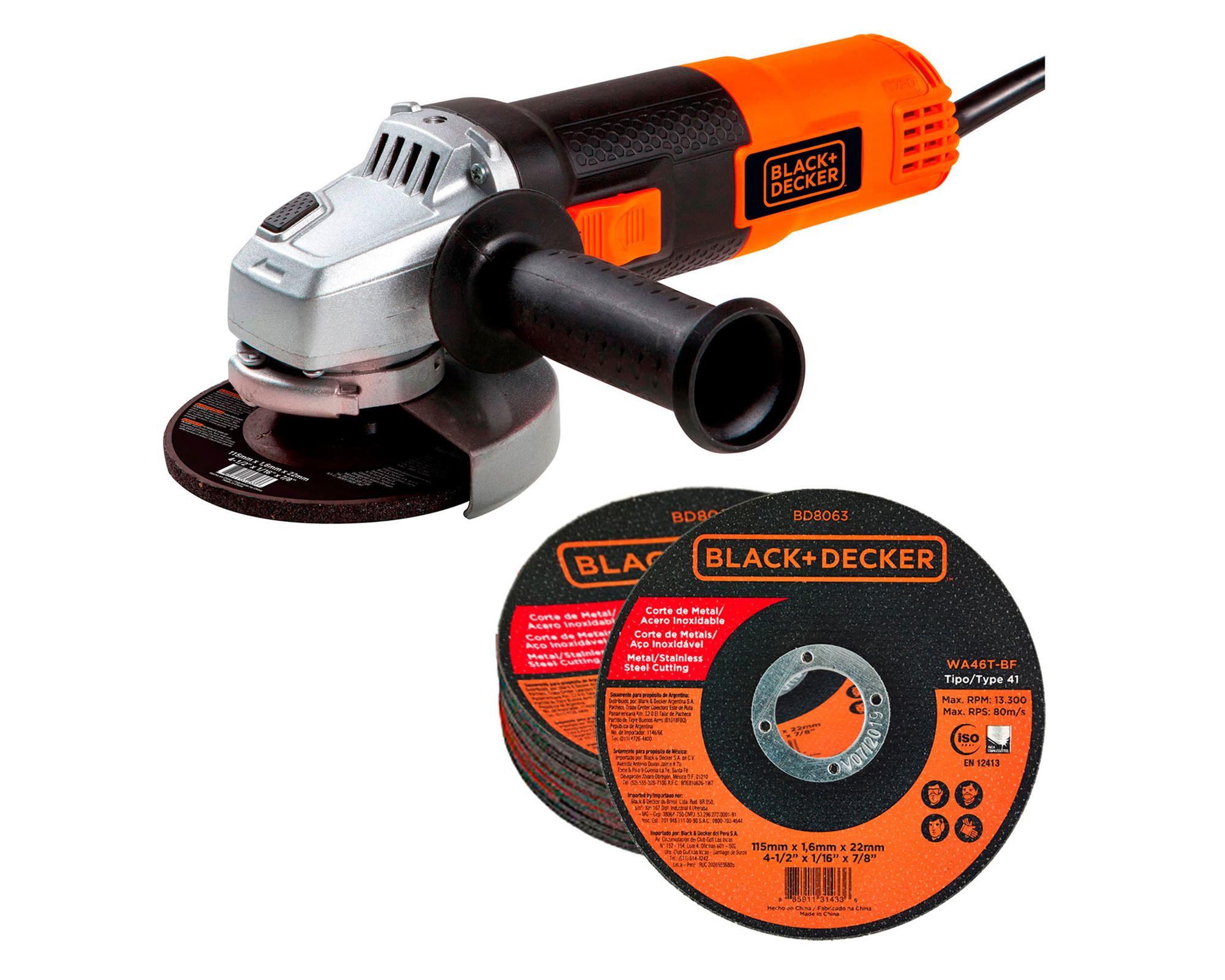 Esmeril angular 4 1/2'' 820W G720 + 10 discos-0