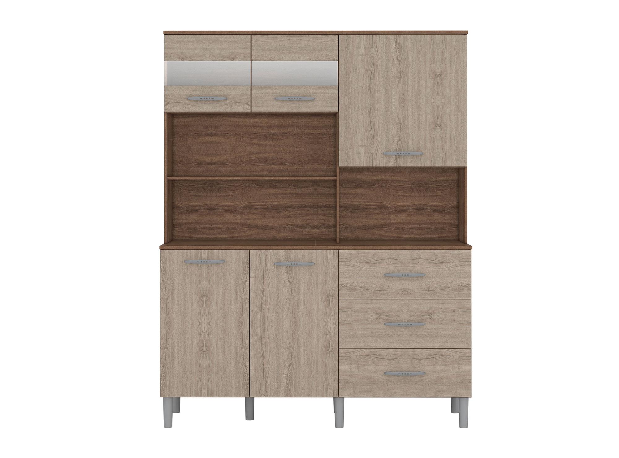 Kit cocina 5 puertas 3 cajones Remo malte/carvalo viena Favatex-1