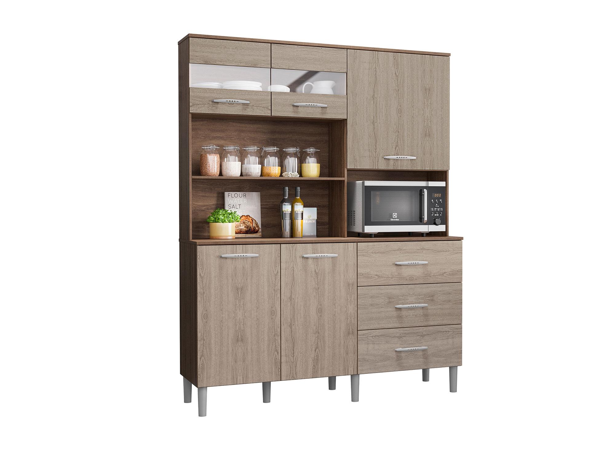 Kit cocina 5 puertas 3 cajones Remo malte/carvalo viena Favatex-3