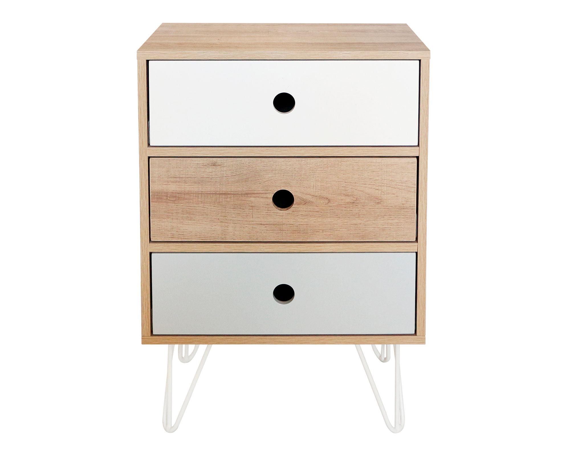 Escritorio + cajonera + librero Millie natural M+Design-10