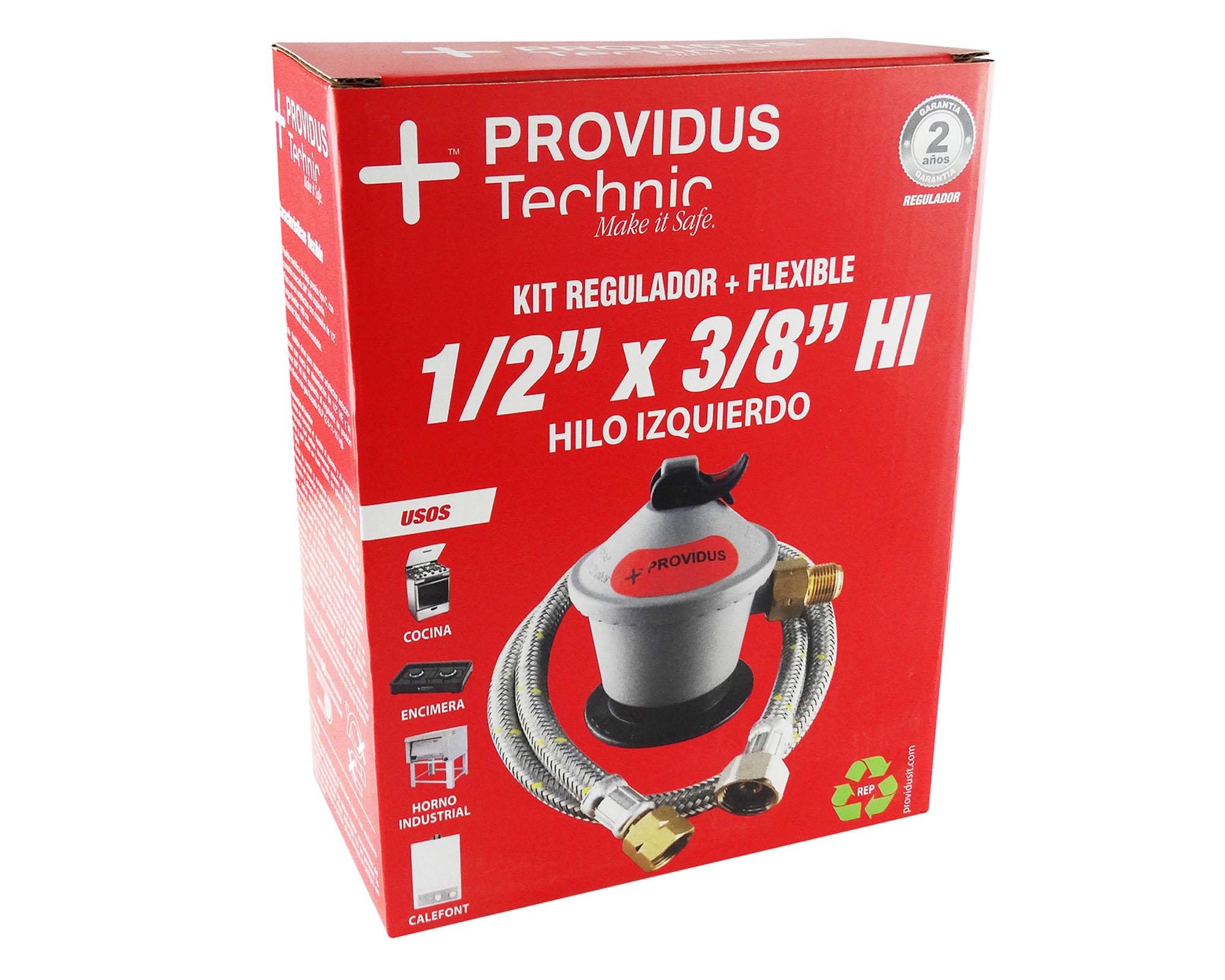 Regulador de gas licuado 3/8'' HE + flexible 1 m Providus-5