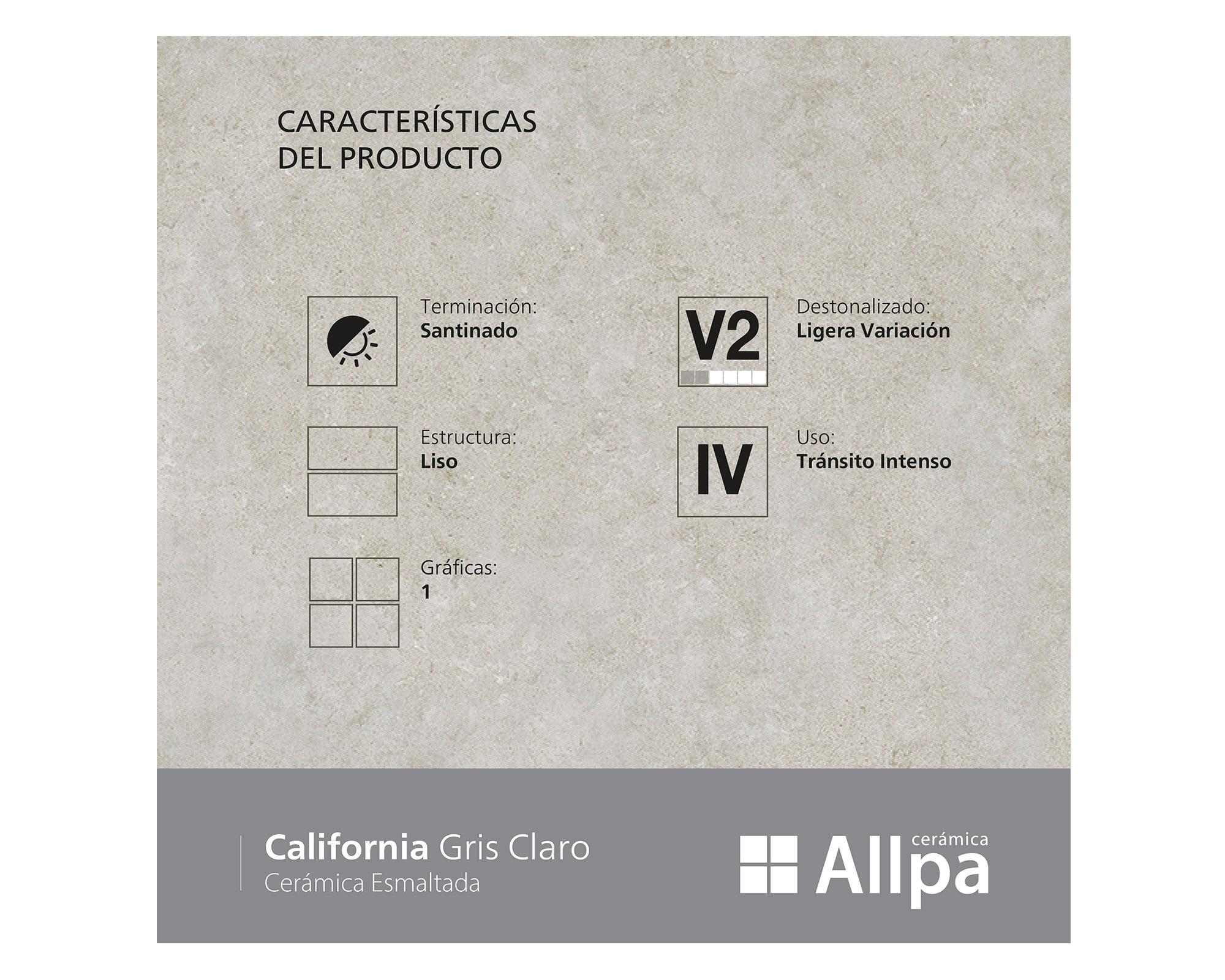 Cerámica piso muro 36x36 California Gris claro 2,68 m2-7