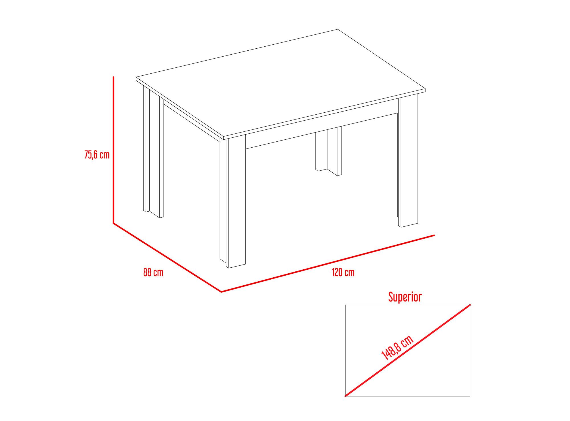 Mesa comedor Portofino 120 rovere TuHome-5