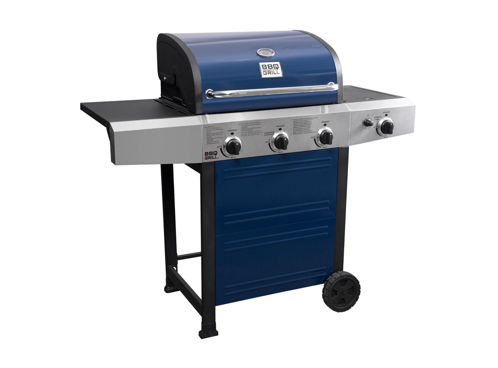 Parrilla a gas 3 quemadores + lateral Michigan BBQ Grill-1