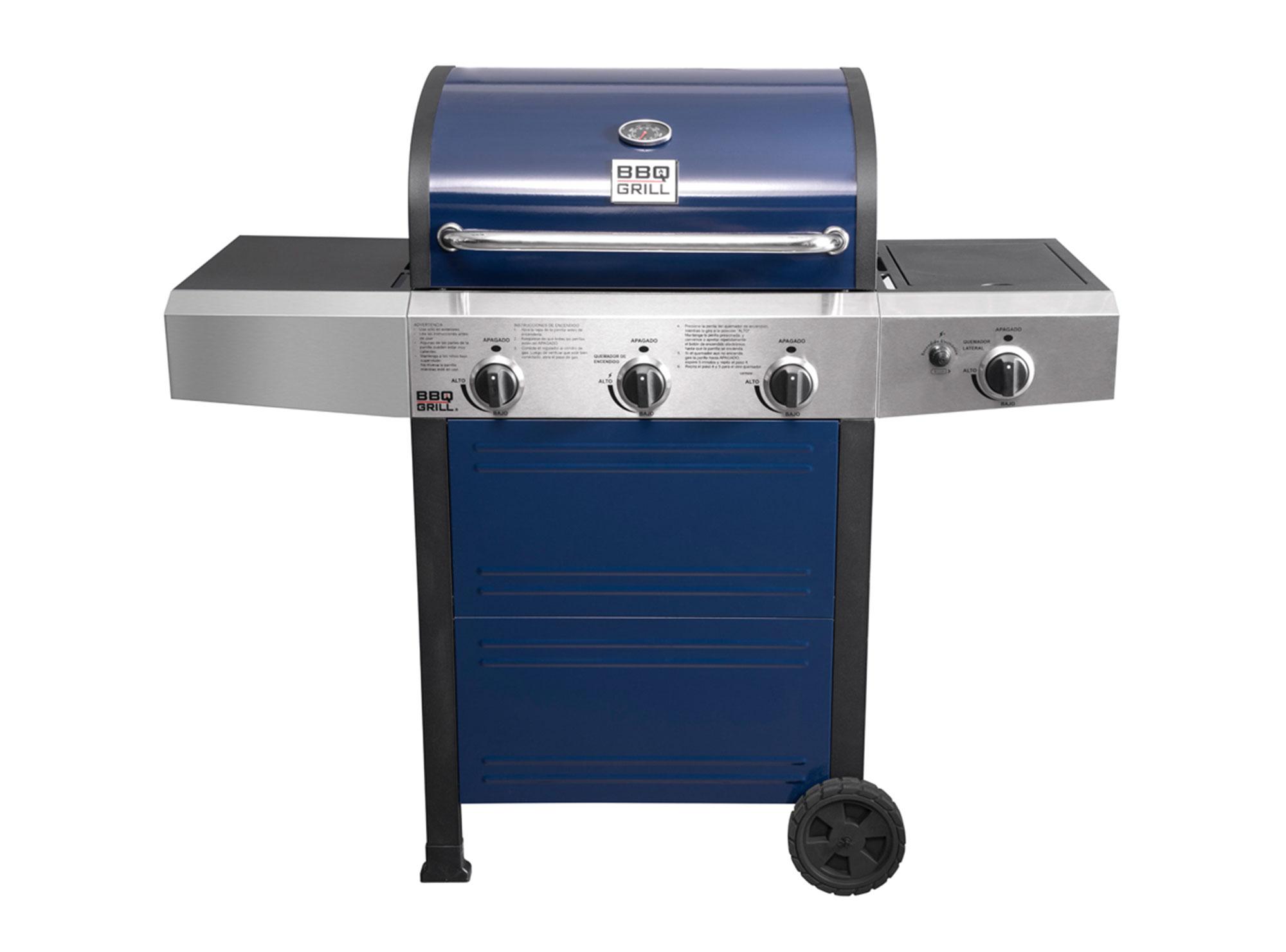 Parrilla a gas 3 quemadores + lateral Michigan BBQ Grill-0