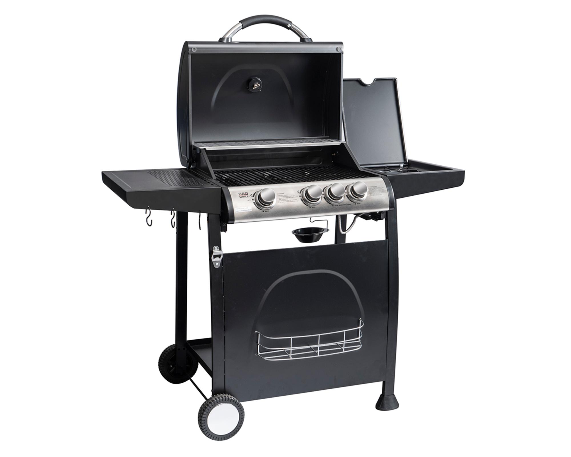 Parrilla a gas Giorgia 3 quemadores + quemador lateral BBQ Grill-12