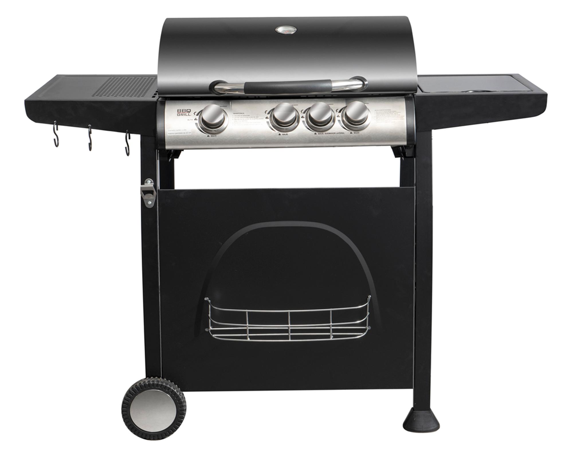 Parrilla a gas Giorgia 3 quemadores + quemador lateral BBQ Grill-10
