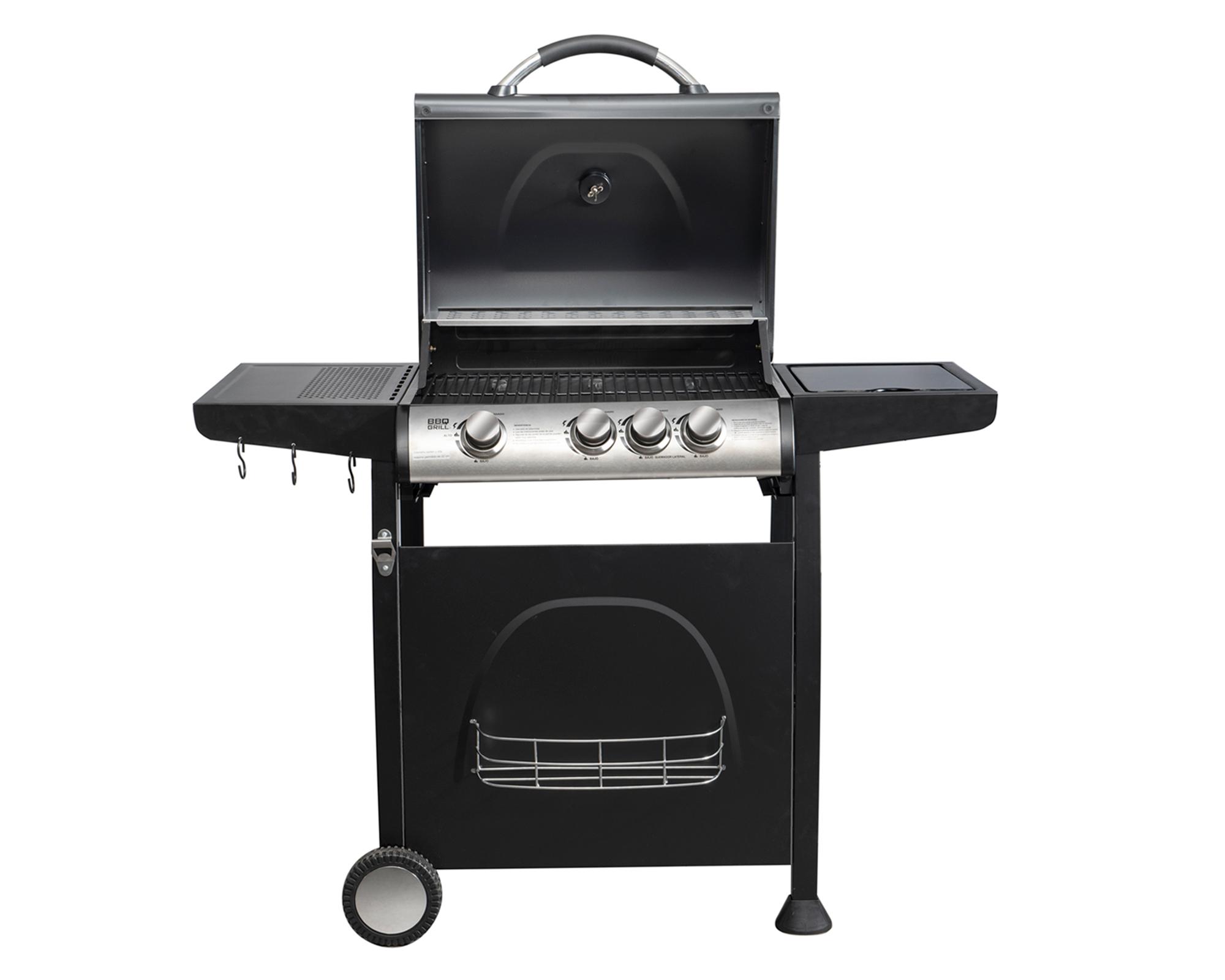 Parrilla a gas Giorgia 3 quemadores + quemador lateral BBQ Grill-11