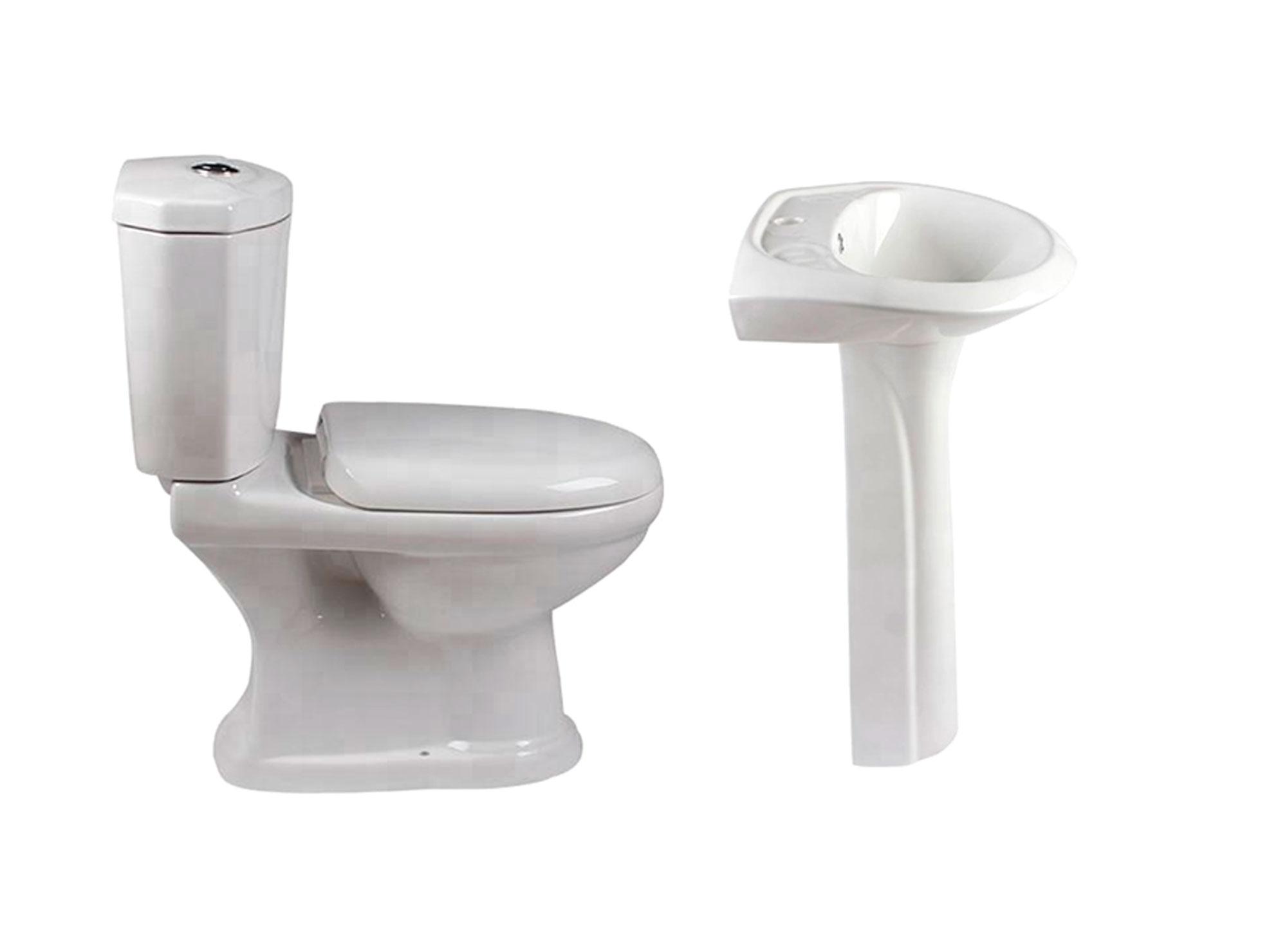 Juego de baño WC + lavamanos pedestal Portland-2