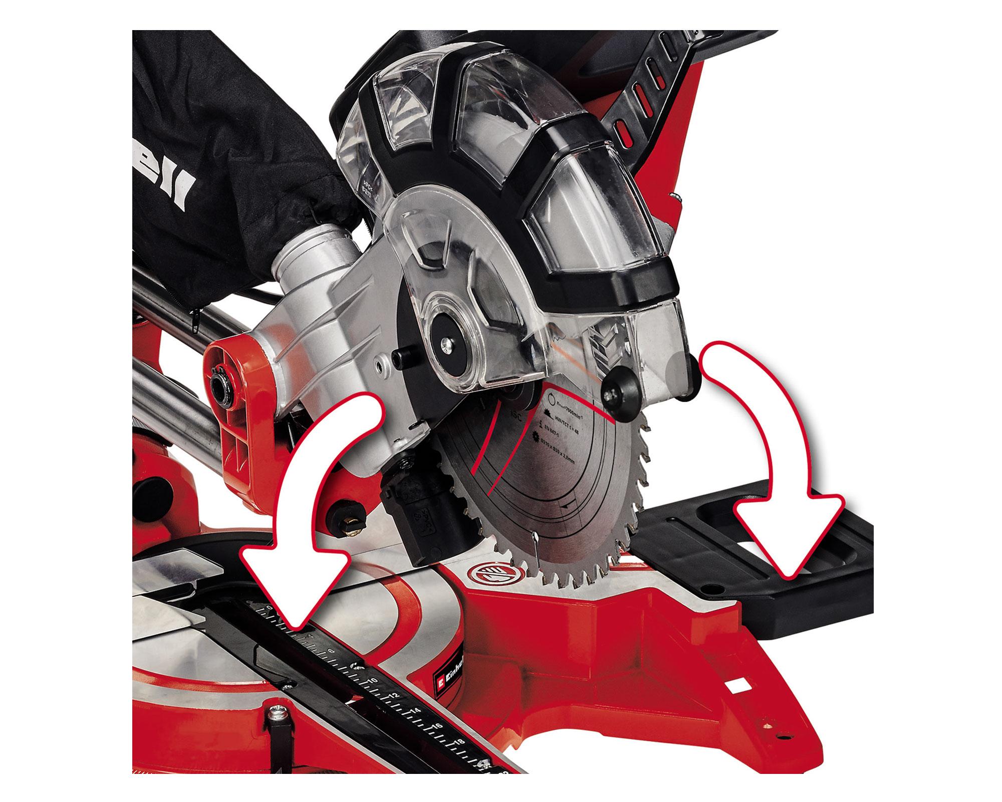 Ingleteadora telescópica 8'' 1500W TC-SM 2131/2 Dual Einhell-4